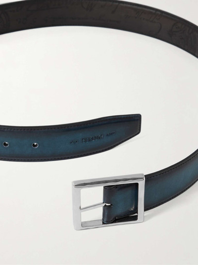 Berluti 3.5cm Reversible Scritto Venezia Leather Belt outlook