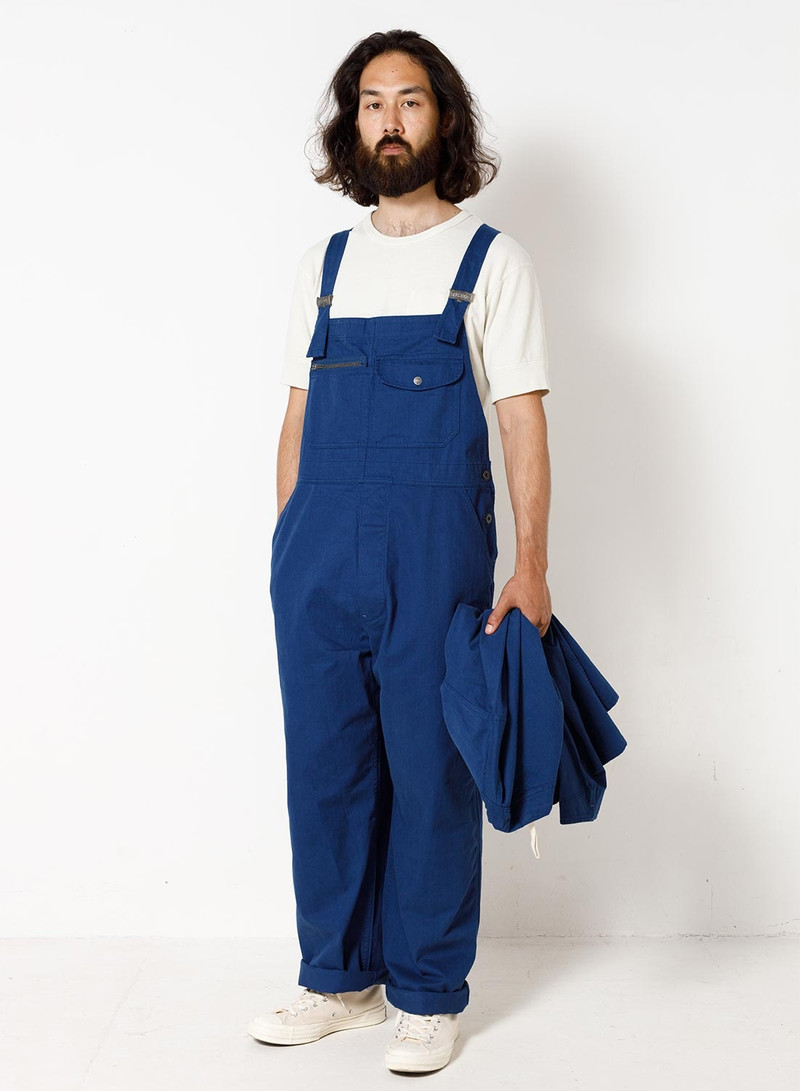 Nigel Cabourn Original Lybro Dungaree Cotton Twill in Indigo outlook