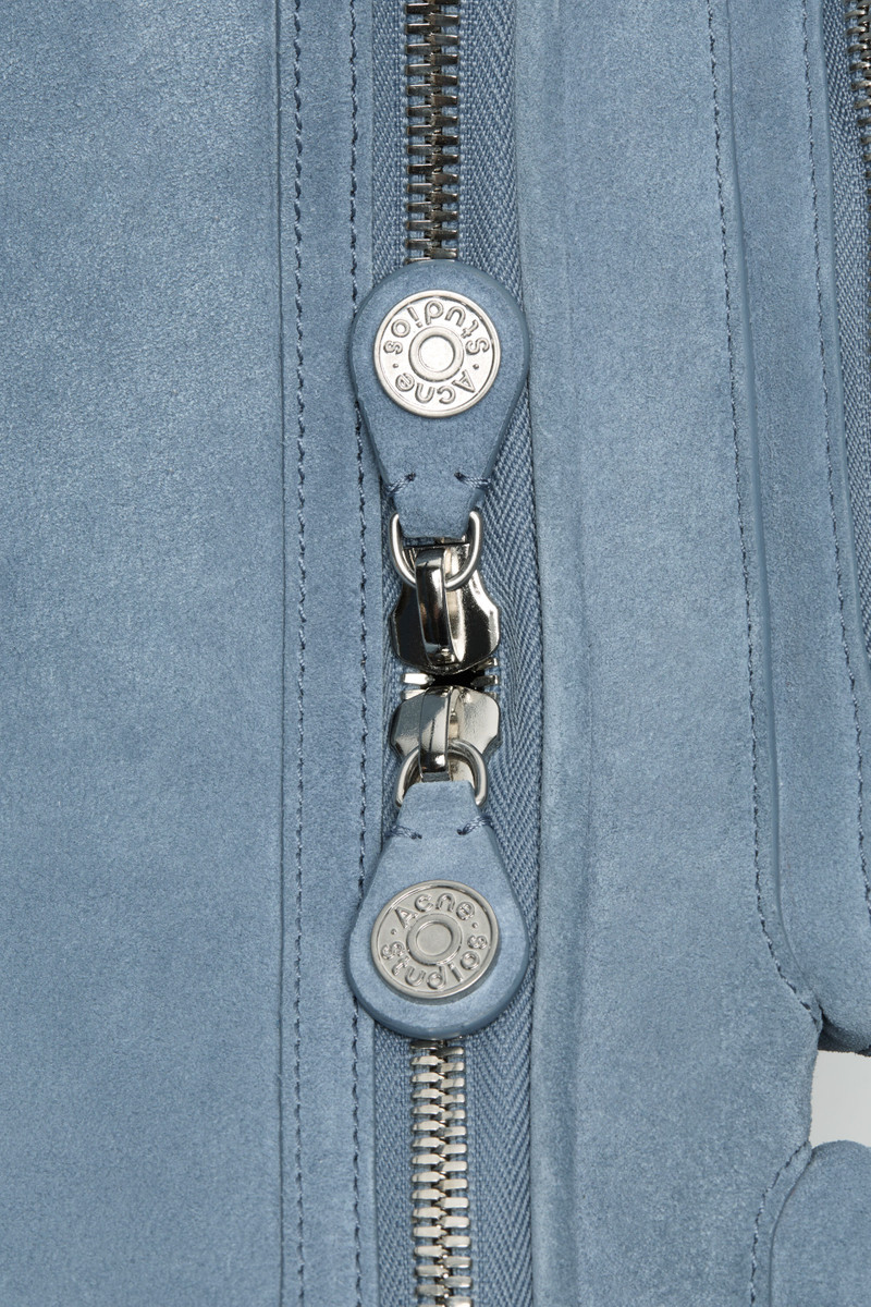 Camero Hotel Suede Shoulder Bag - Denim Blue 5