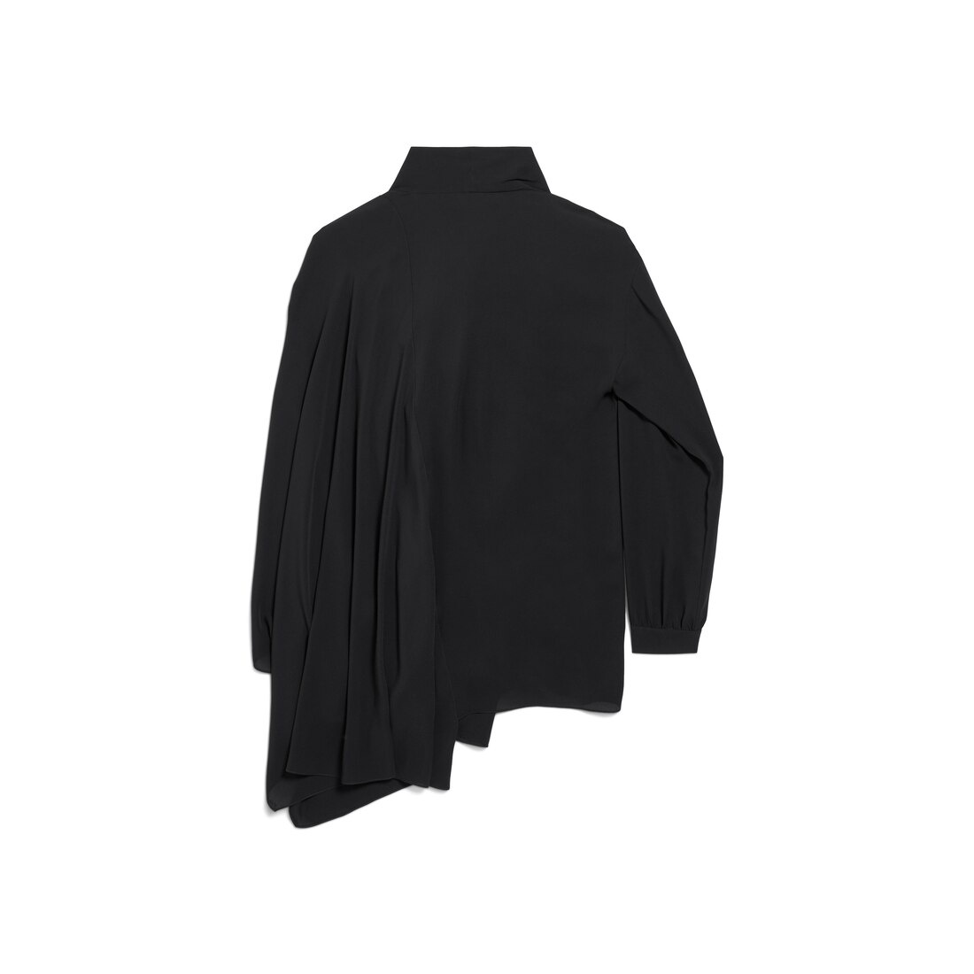 Women's Scarf Blouse in Black - 6