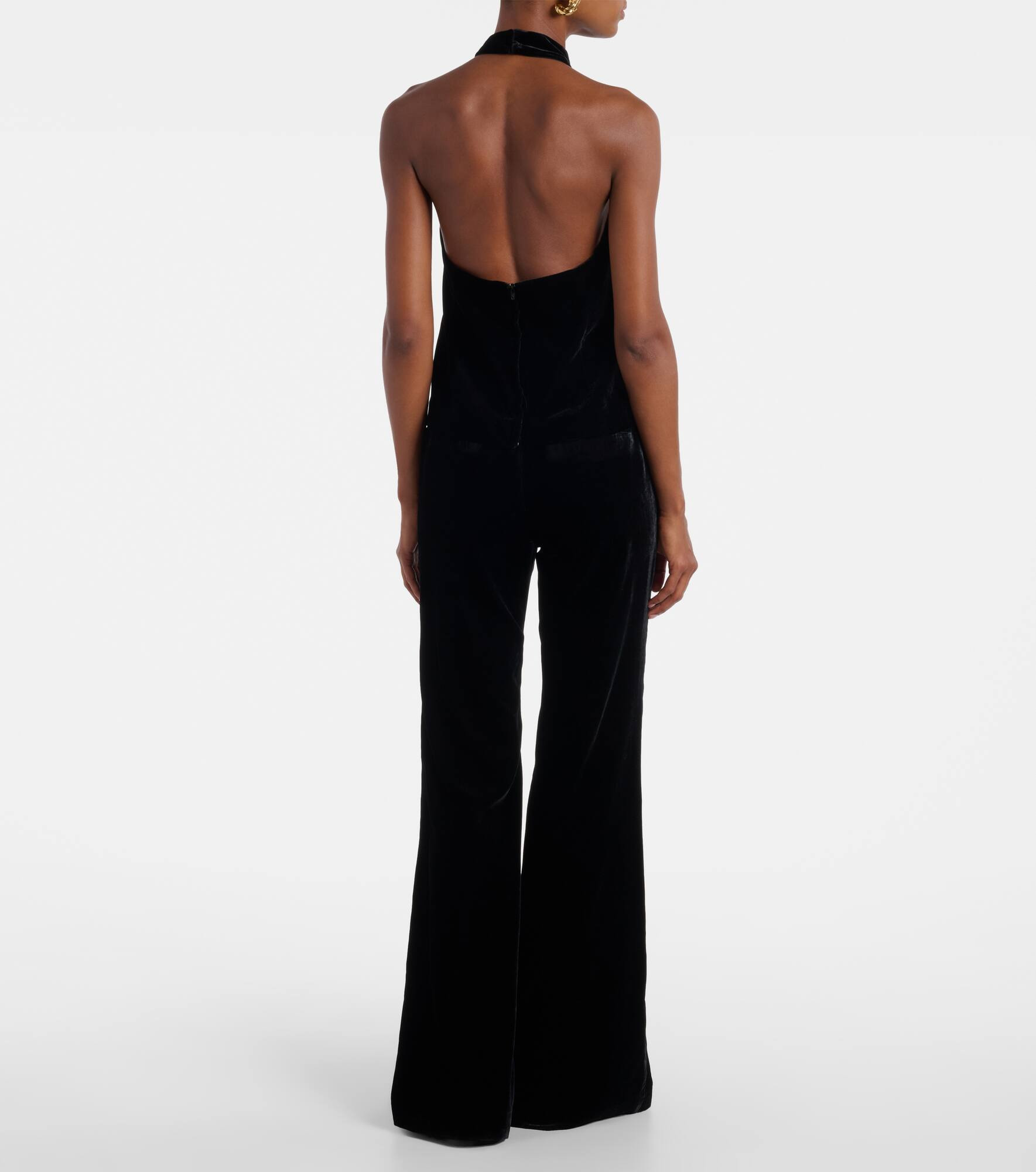 Peneloppe halterneck velvet top - 3