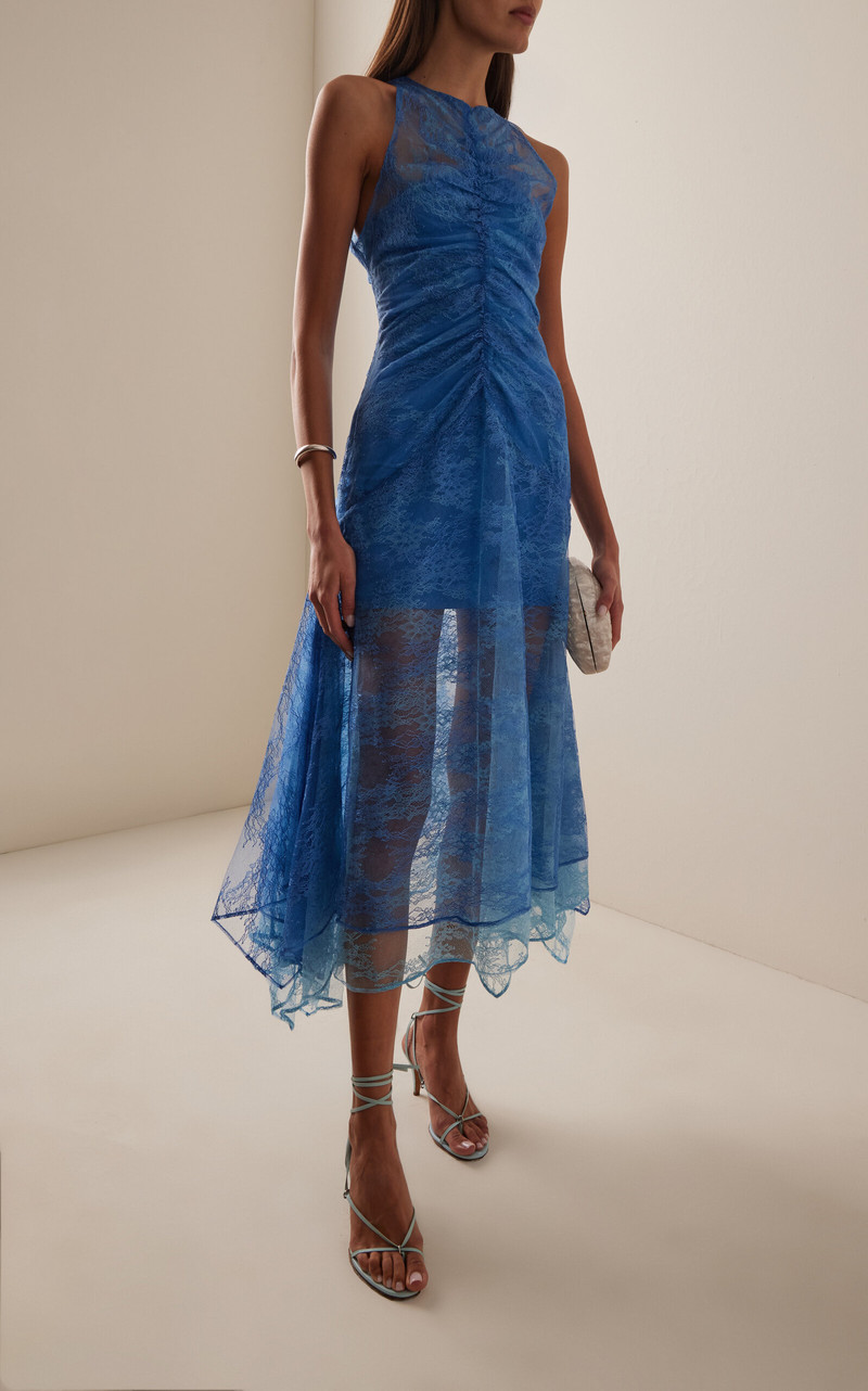 THIRD FORM Exclusive Reflect Layered Lace Midi Dress blue outlook