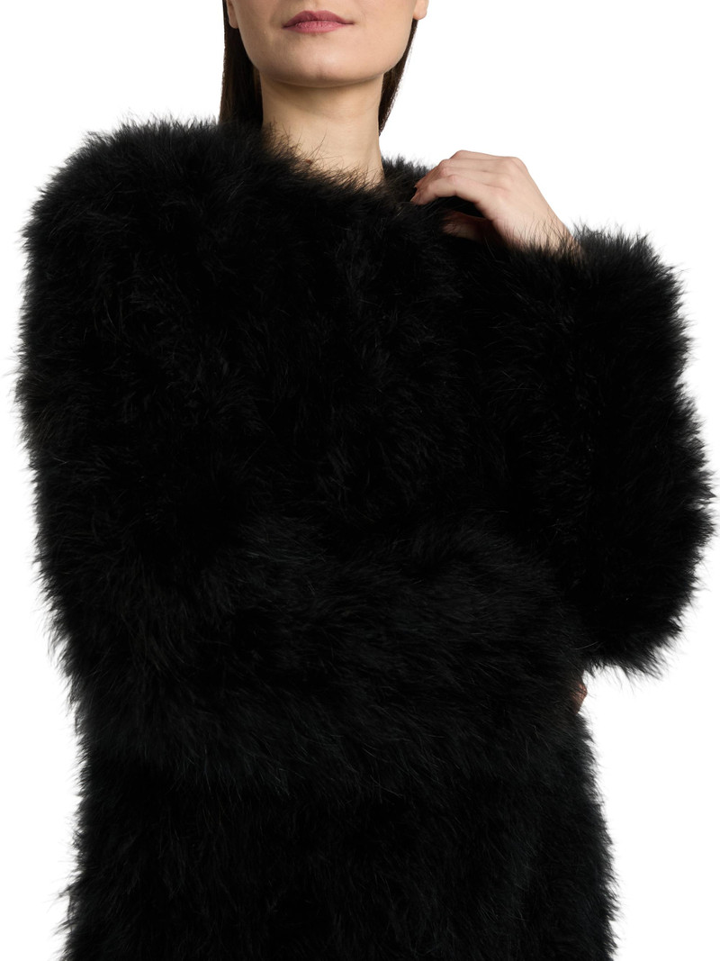 Women's Feather Collarless Jacket - Noir 6