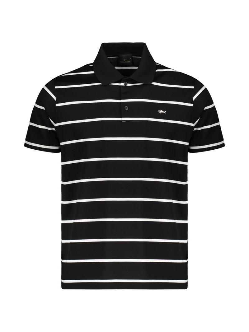 striped cotton polo shirt 1