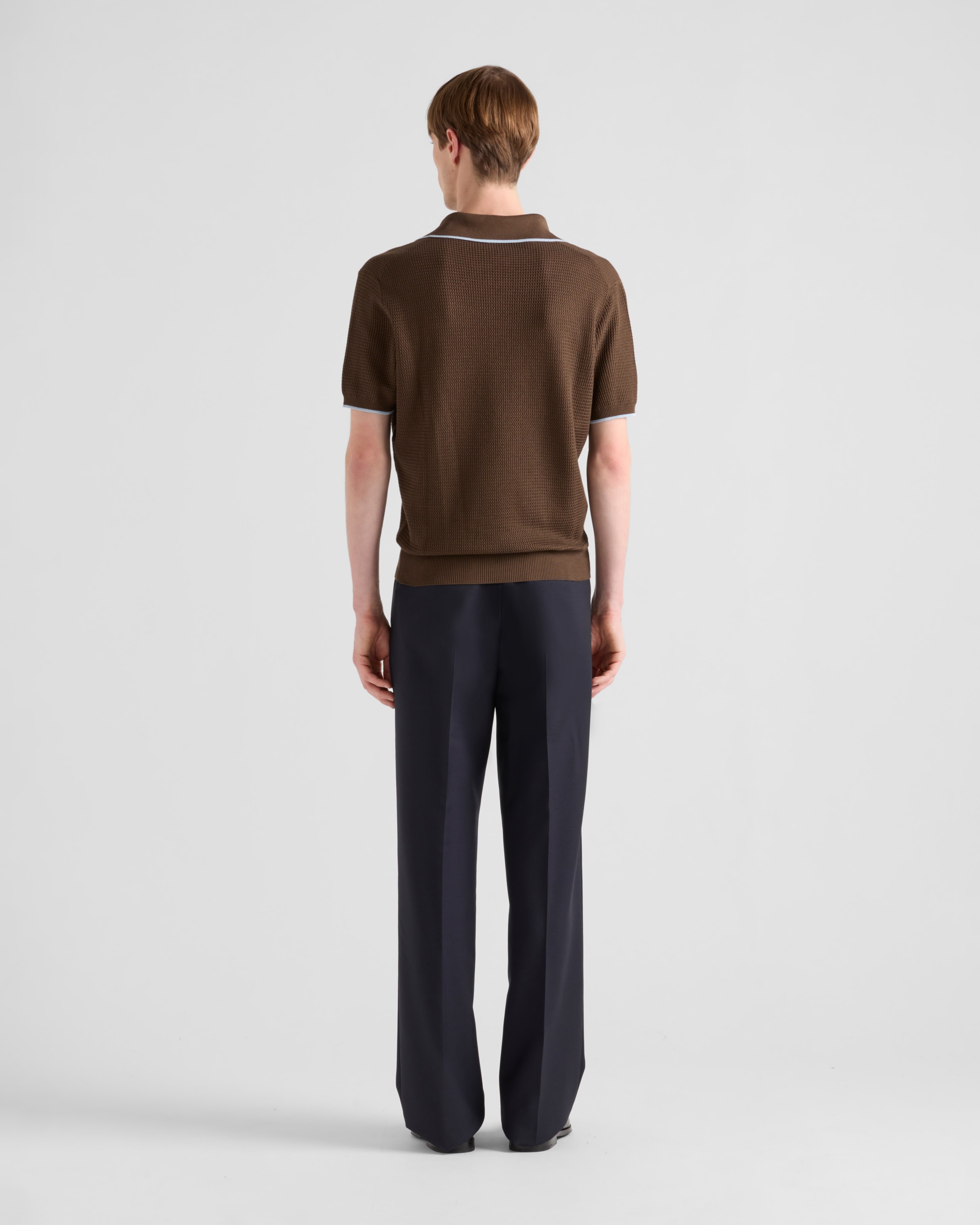 Silk and cotton polo shirt - 5
