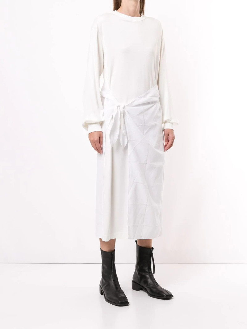 front tie long-sleeved dress 3