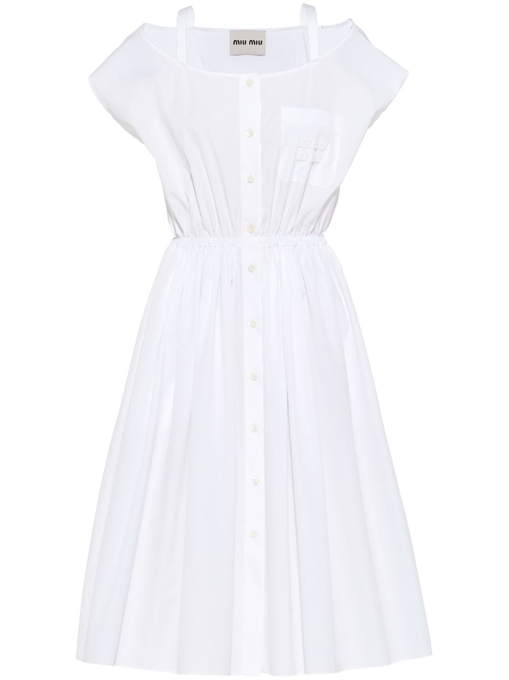 cotton midi dress - 1