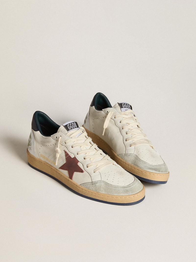 Golden Goose Ball Star in nappa with brown nubuck star and nappa heel tab outlook