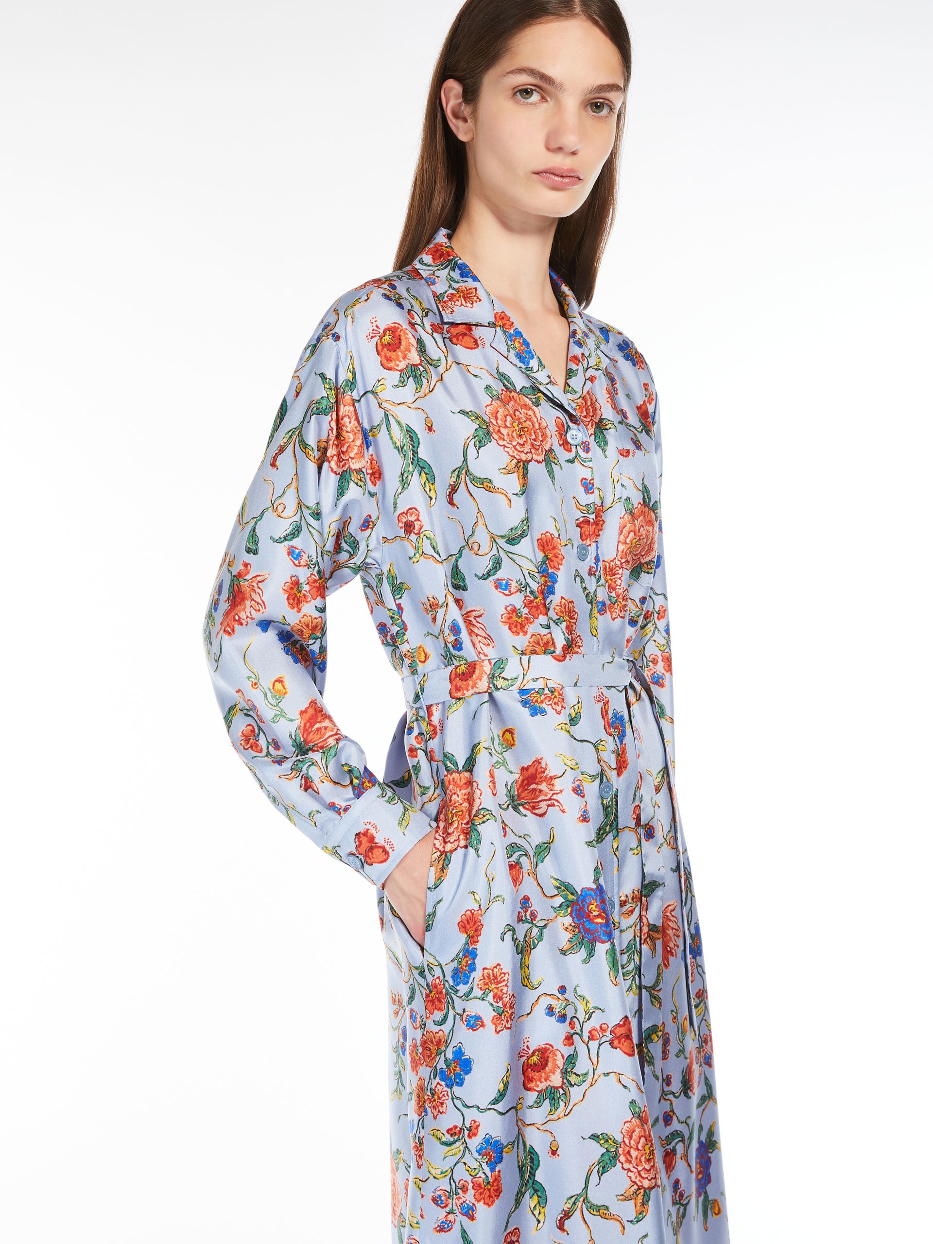 GAIA Printed silk shirt dress - 5
