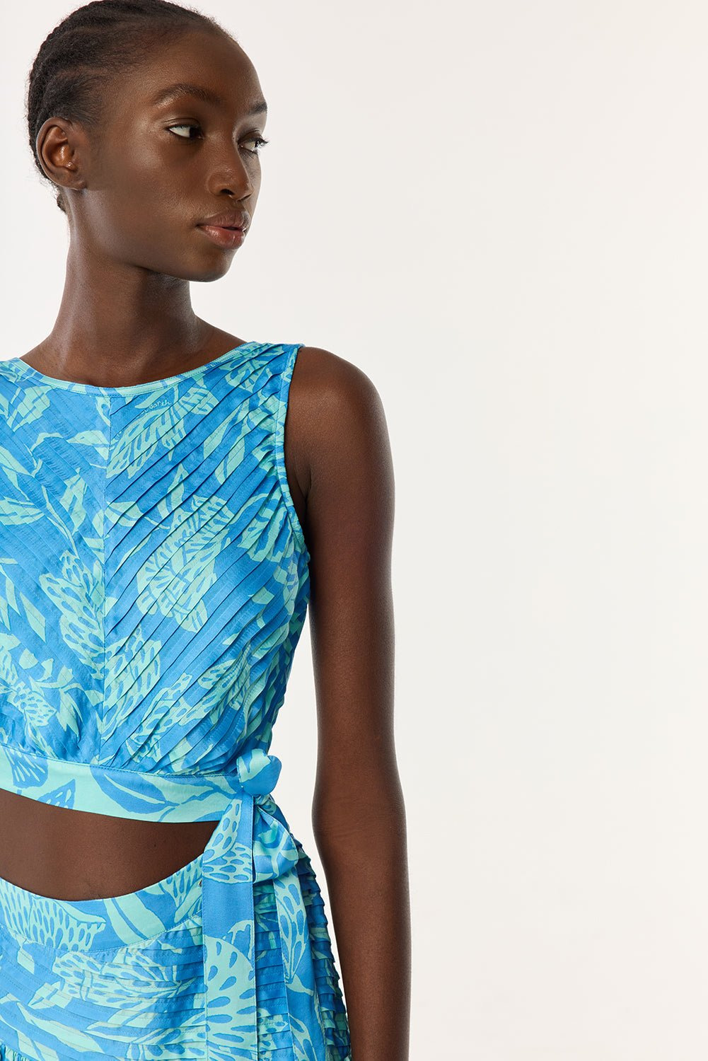 Mini Dress Celeste - Blue Macro Stelis - 3