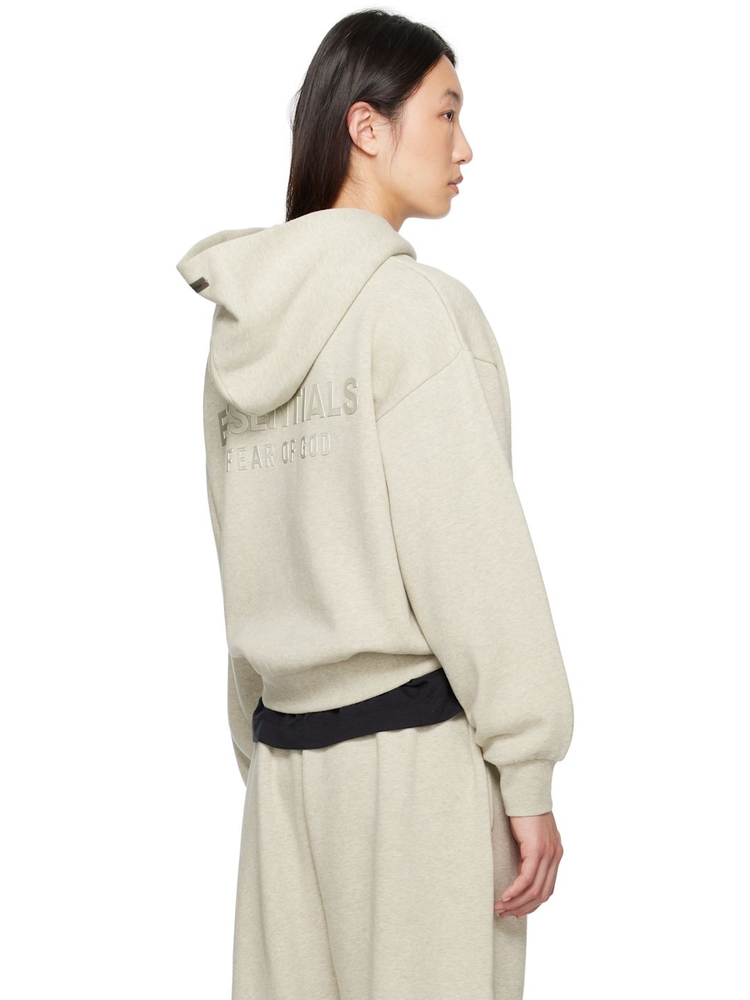 Beige Classic Fit Hoodie - 3