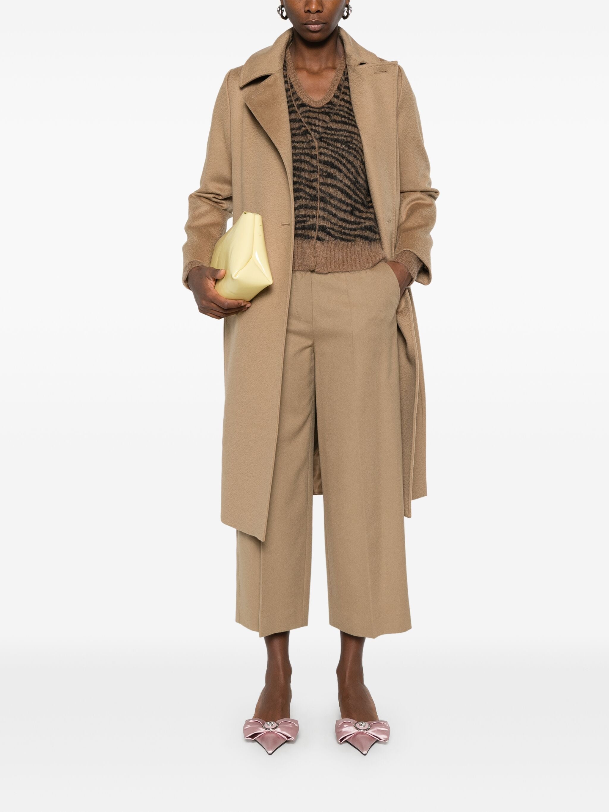 MAX MARA - Women Wool Bcollag Robe-Style Coat - 3
