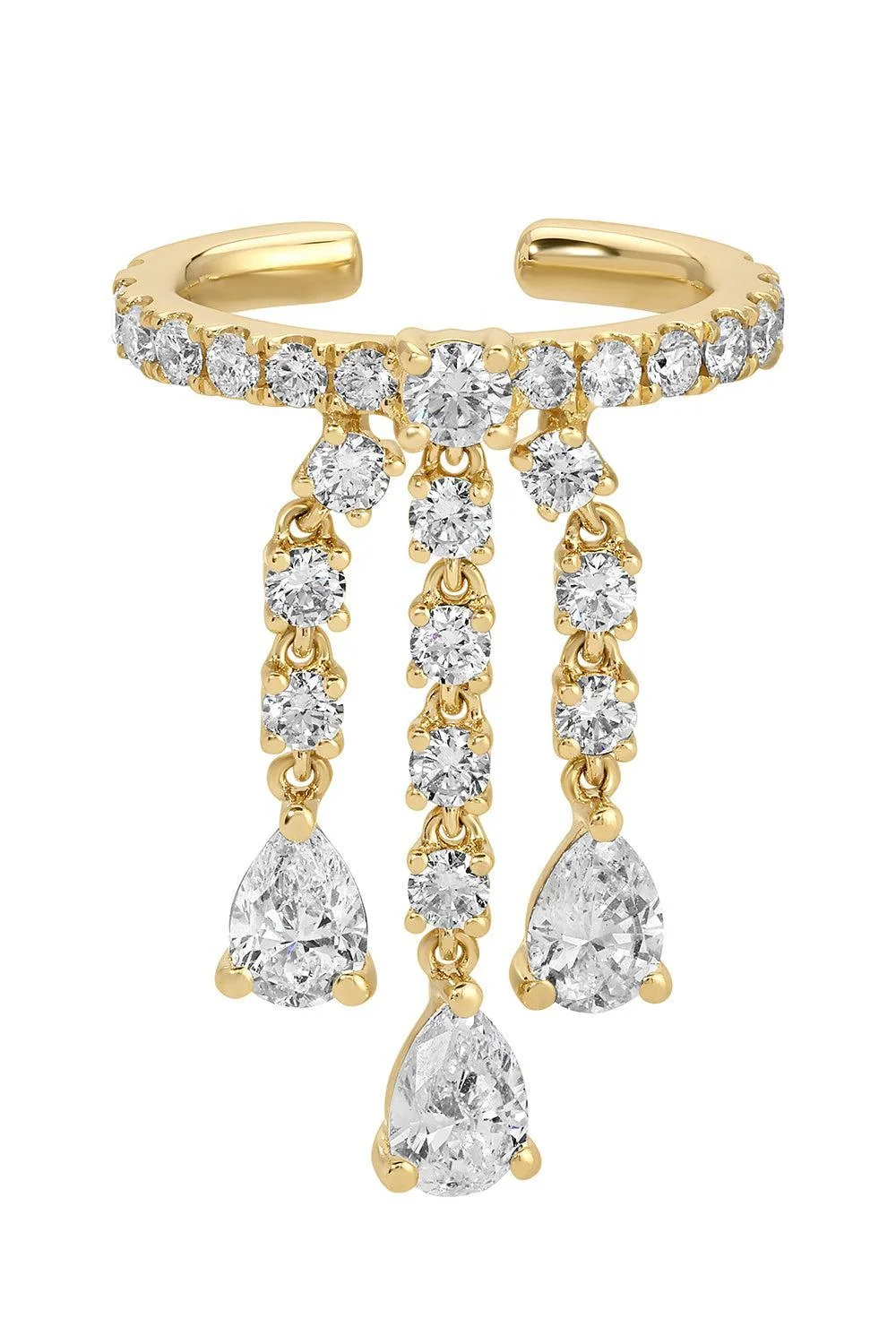 Diamond Fringe Ear Cuff - 1