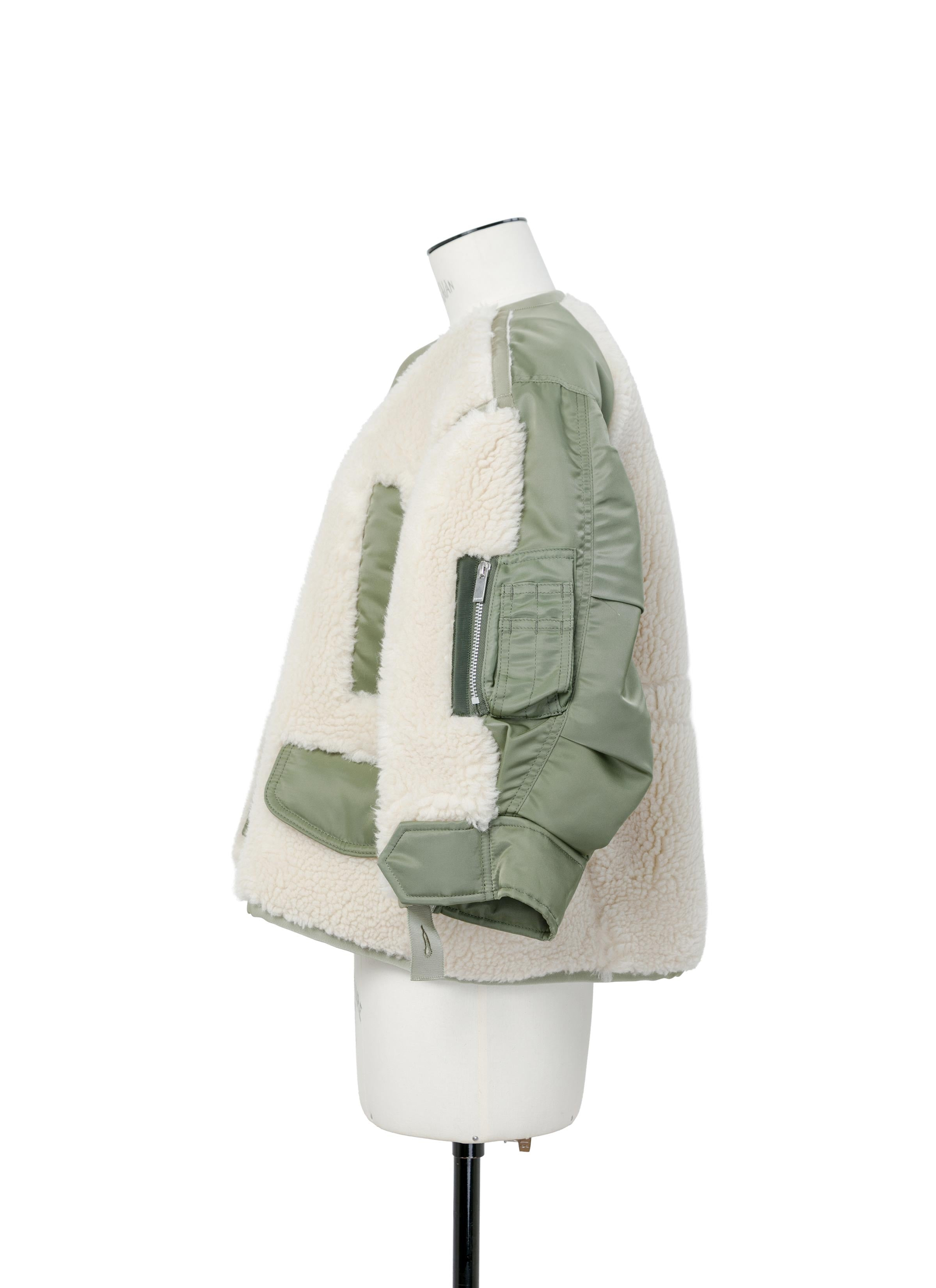 Faux Shearling x Nylon Twill Blouson - 3