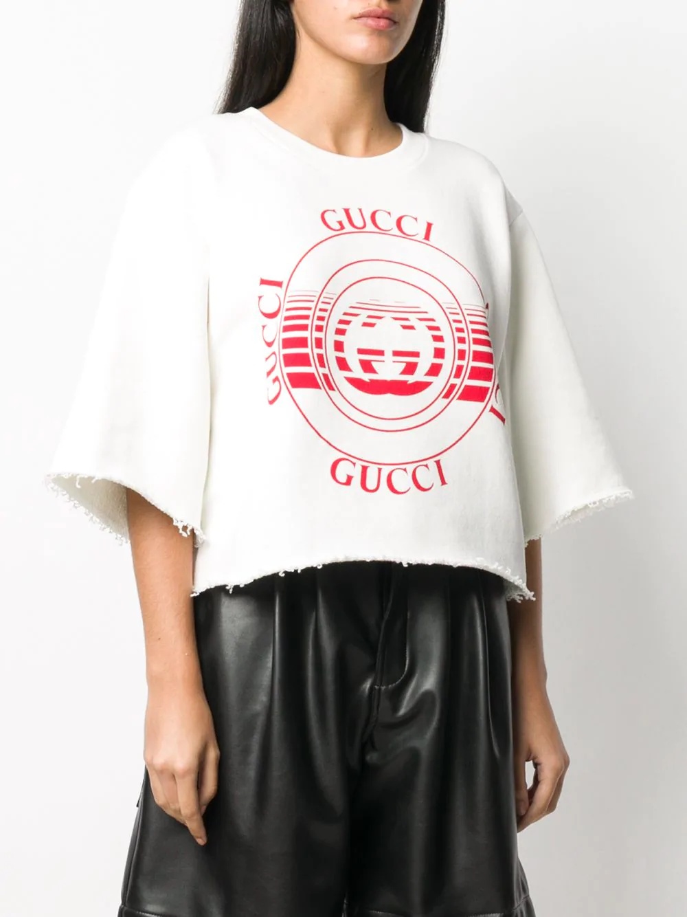 Double G fringed hem T-shirt - 3