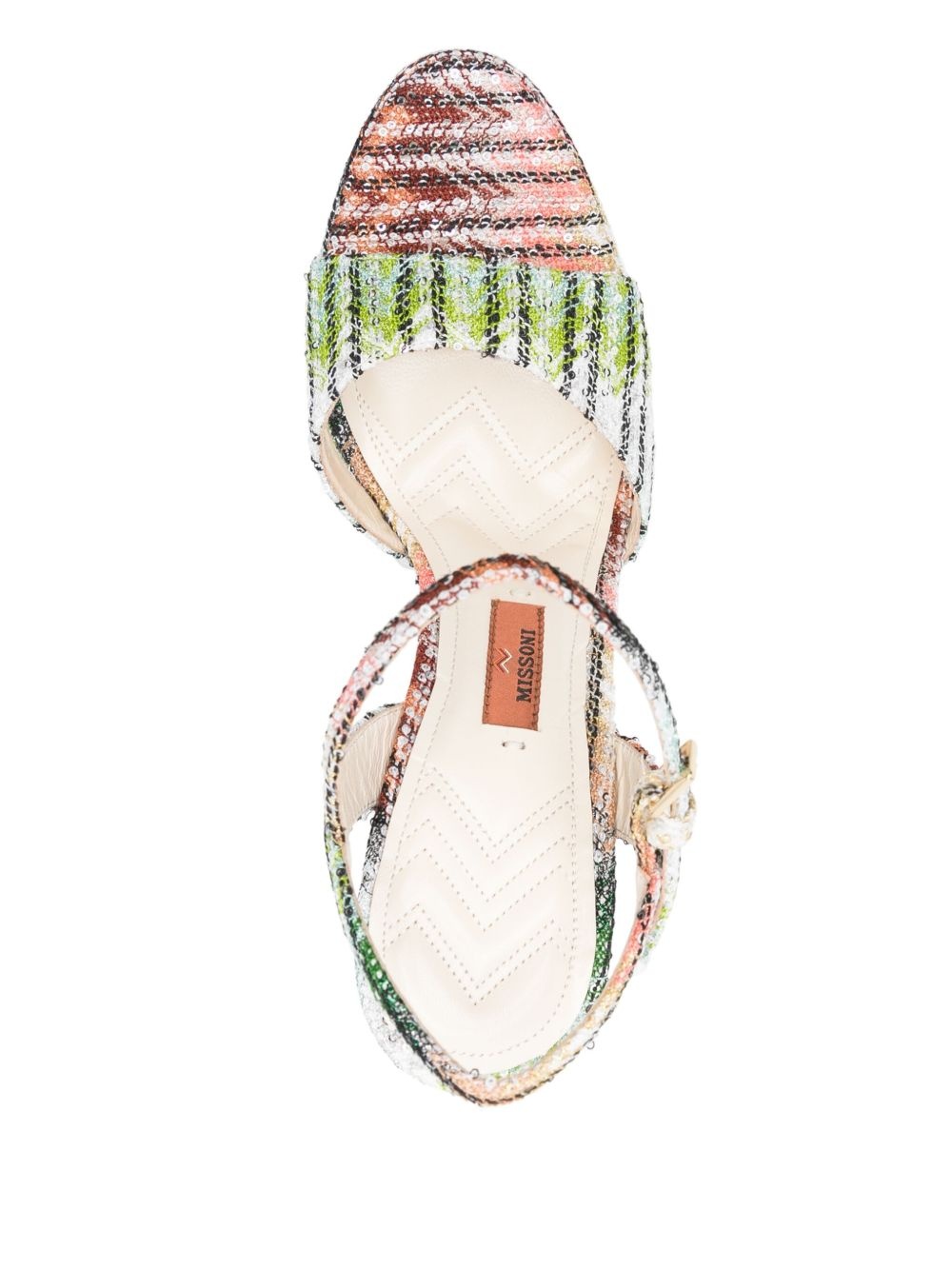 145mm sequinned sandals - 4