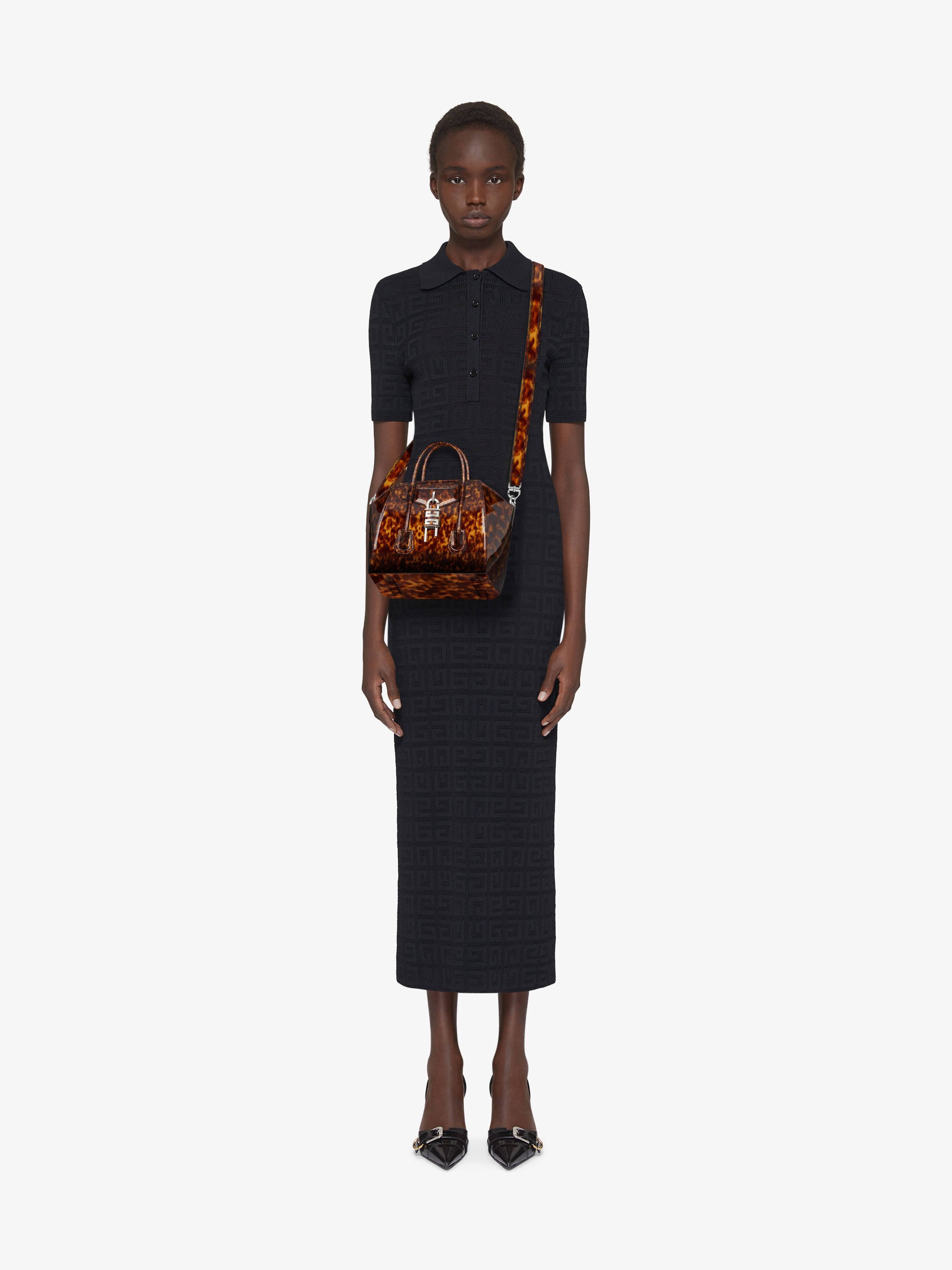 MINI ANTIGONA LOCK BAG IN TORTOISESHELL LEATHER - 2