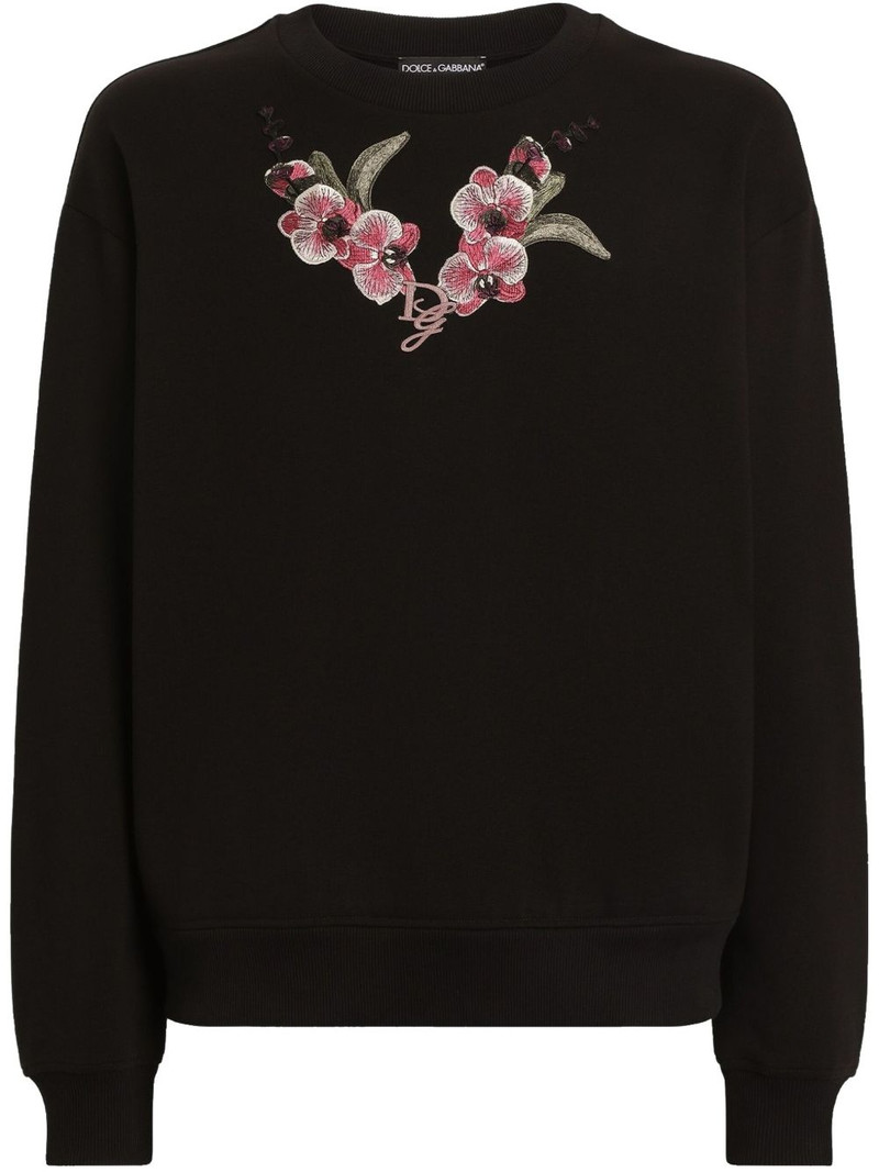 Orchid embroidered sweatshirt 1