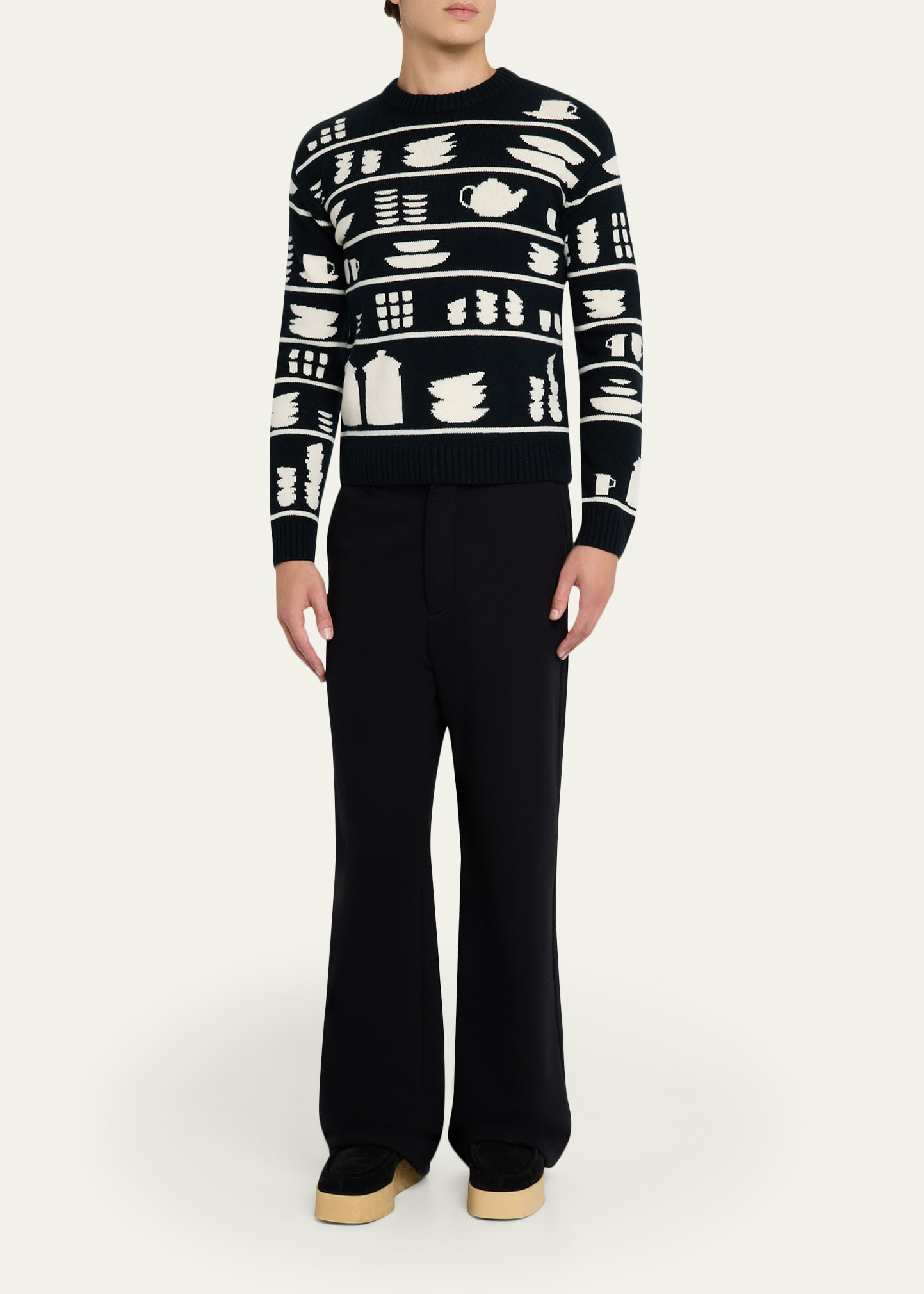 Men's Crockery Jacquard Sweater - 2