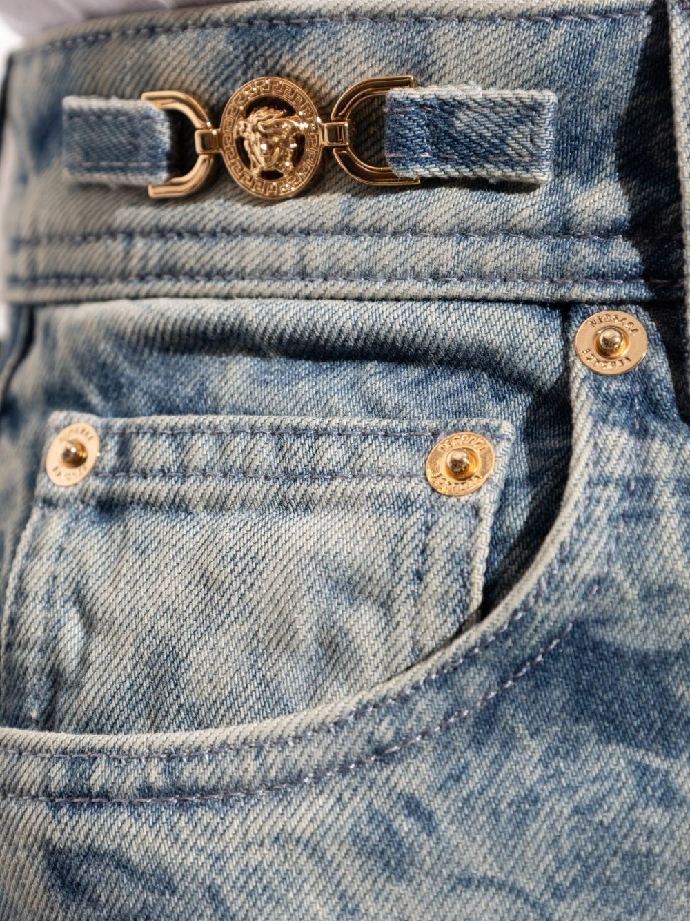 baroque-patterned jeans - 5