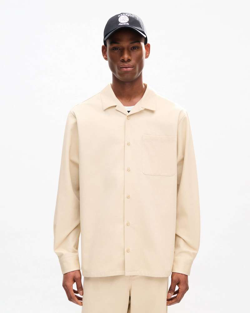 KENZO 'KENZO Signature' oversized shirt in herringbone cotton outlook