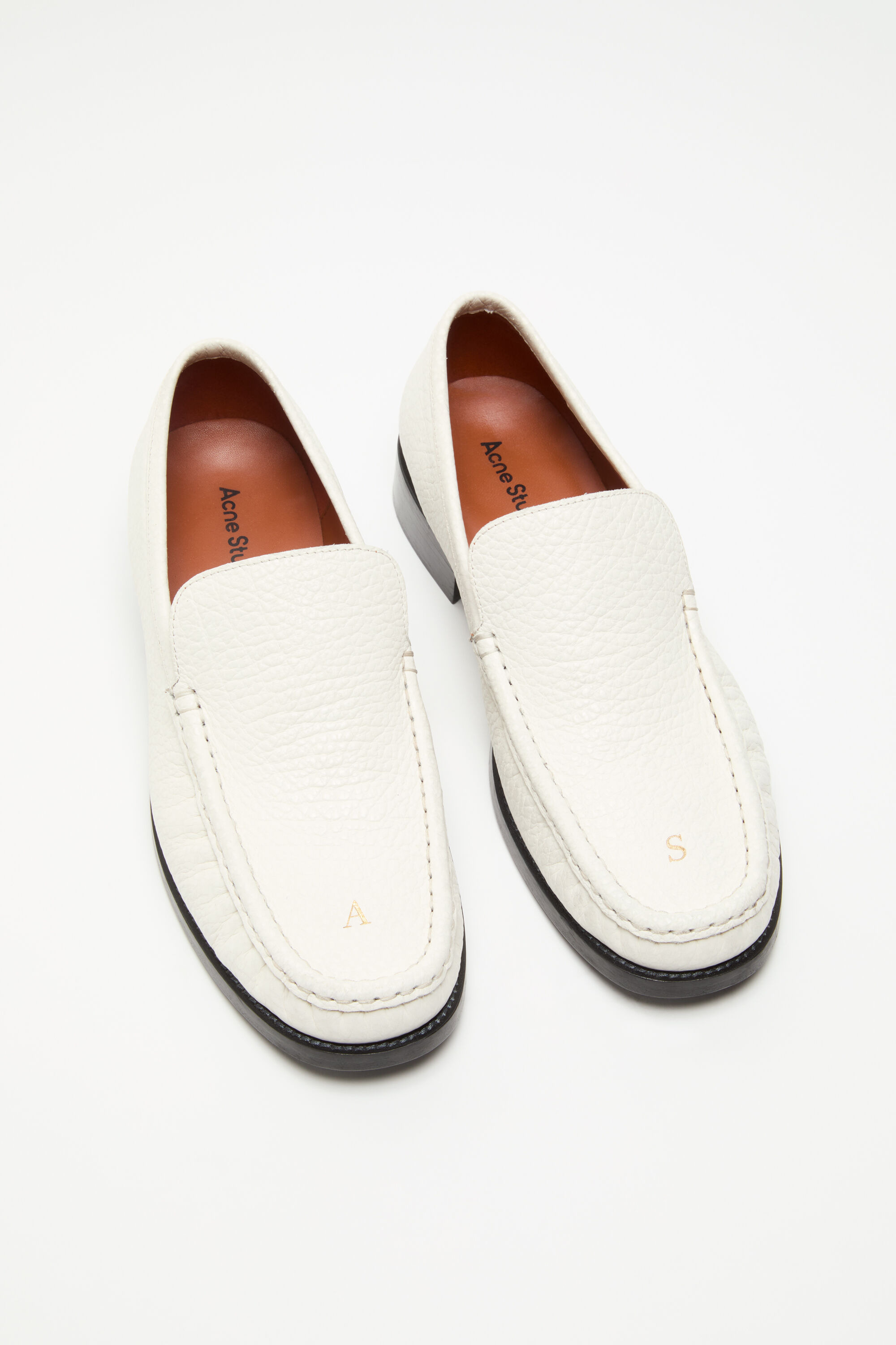 Leather loafers - White - 3