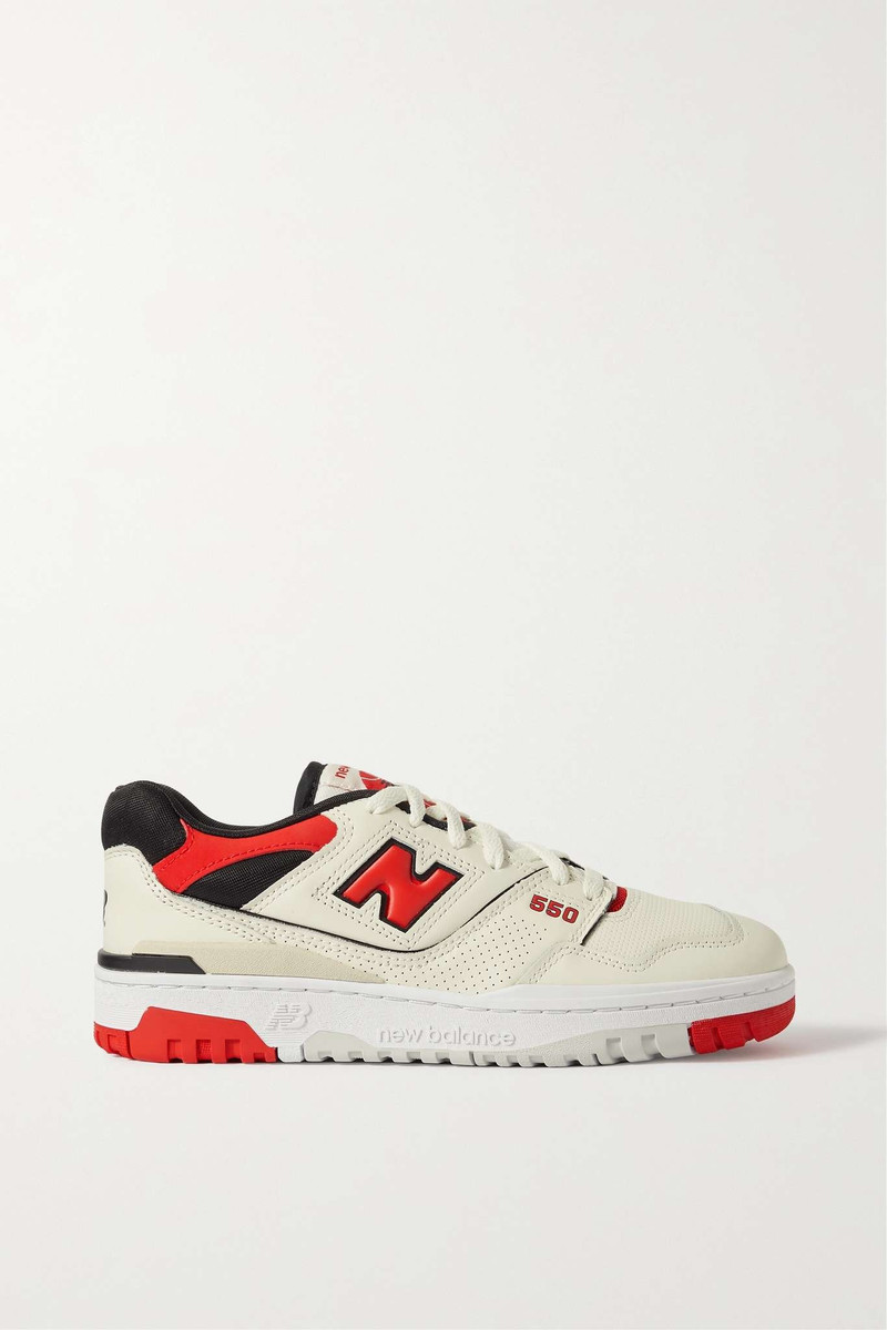 550 mesh-trimmed leather sneakers - 1