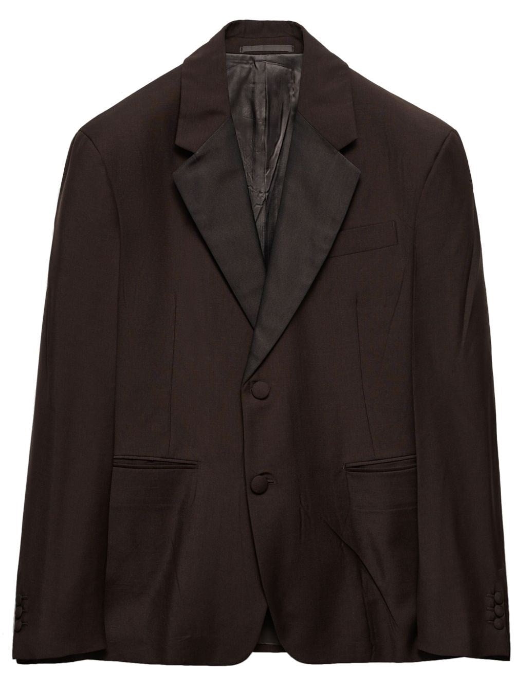 Prada Prada Men Single-Breasted Mohair Wool Jacket