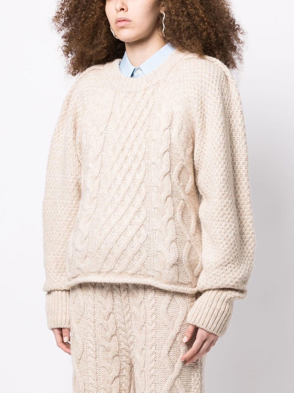 cable-knit jumper - 3