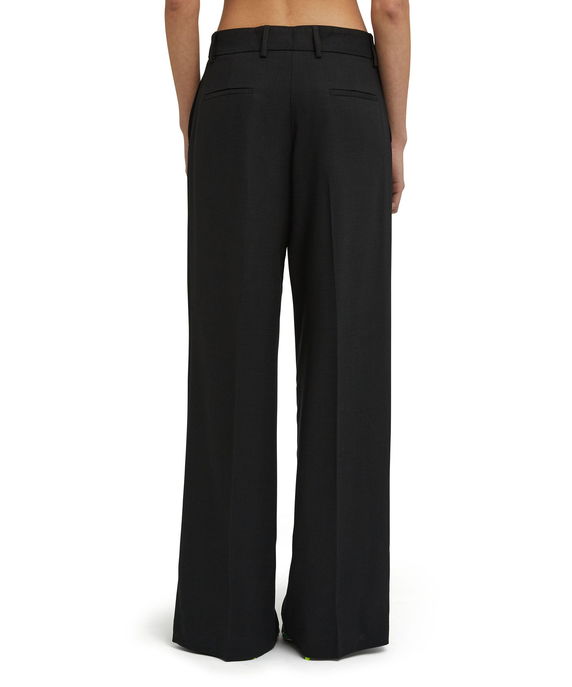 Coarse viscose tailored pants with straight legs - 4