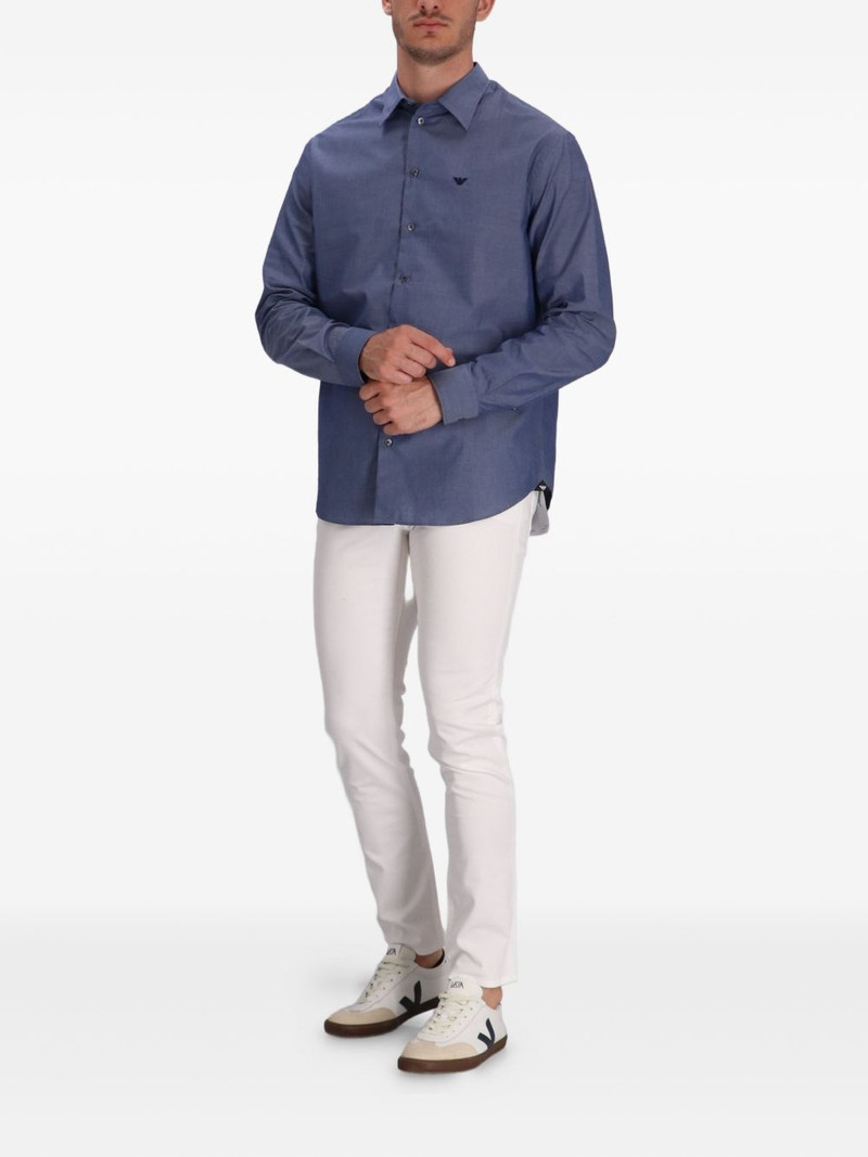 EMPORIO ARMANI eagle-logo cotton shirt outlook