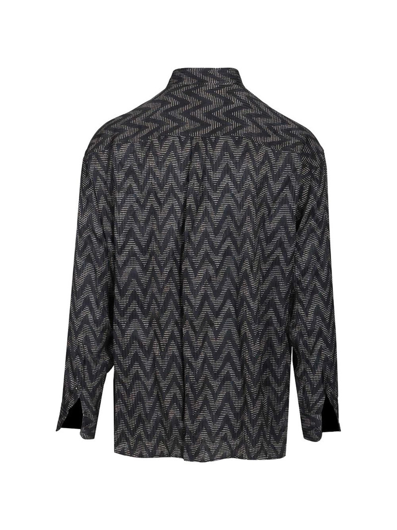 GIORGIO ARMANI zigzag buttoned shirt outlook
