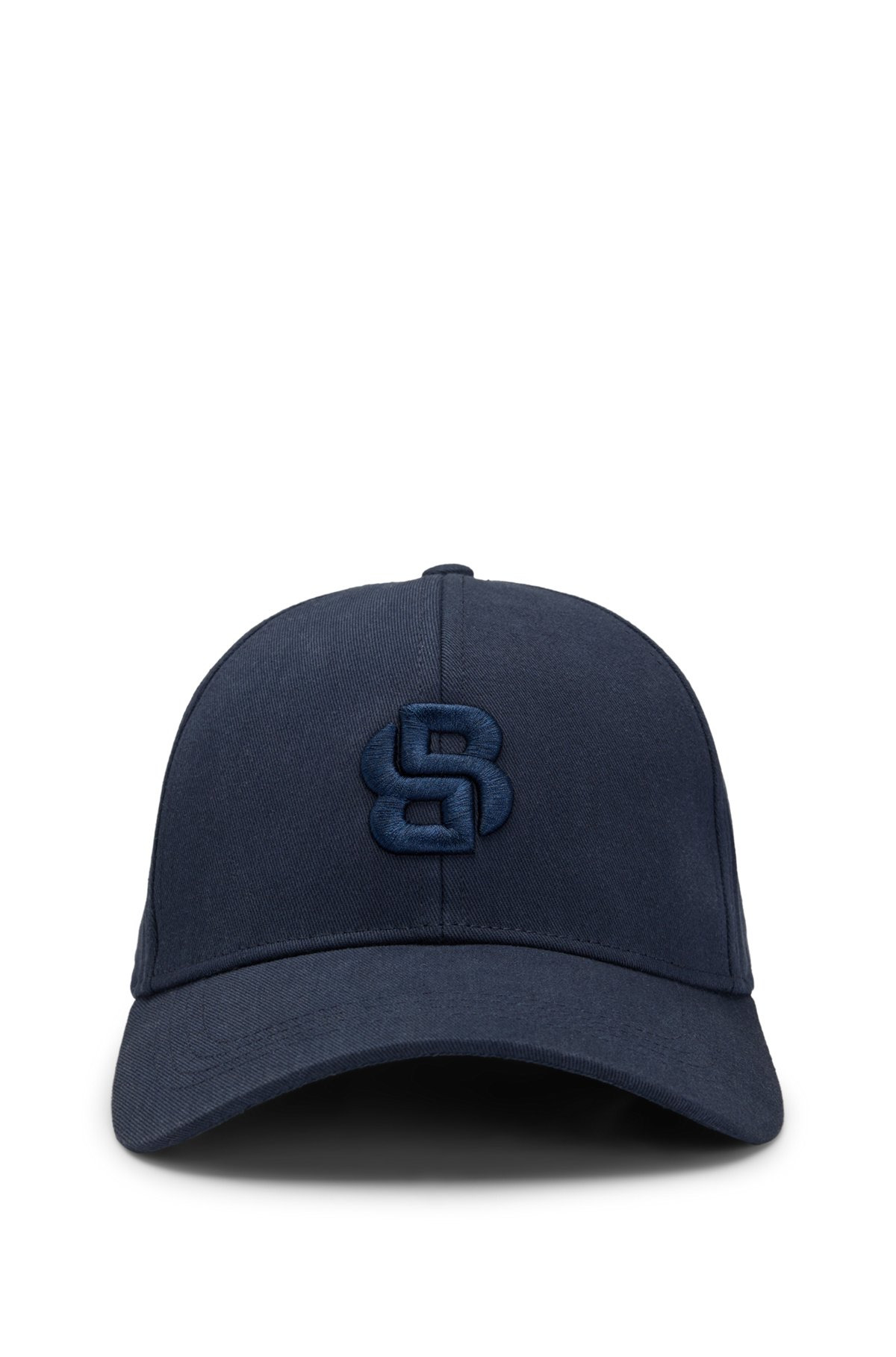 COTTON-TWILL CAP WITH EMBROIDERED DOUBLE B MONOGRAM - 2