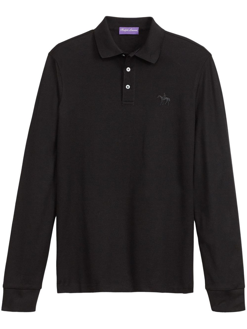 logo-embroidered cotton polo shirt 1