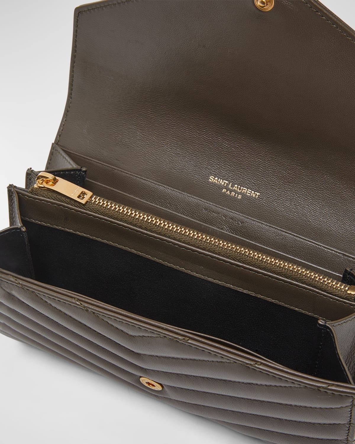 YSL Monogram Large Envelope Flap Wallet in Smooth Leather - 4