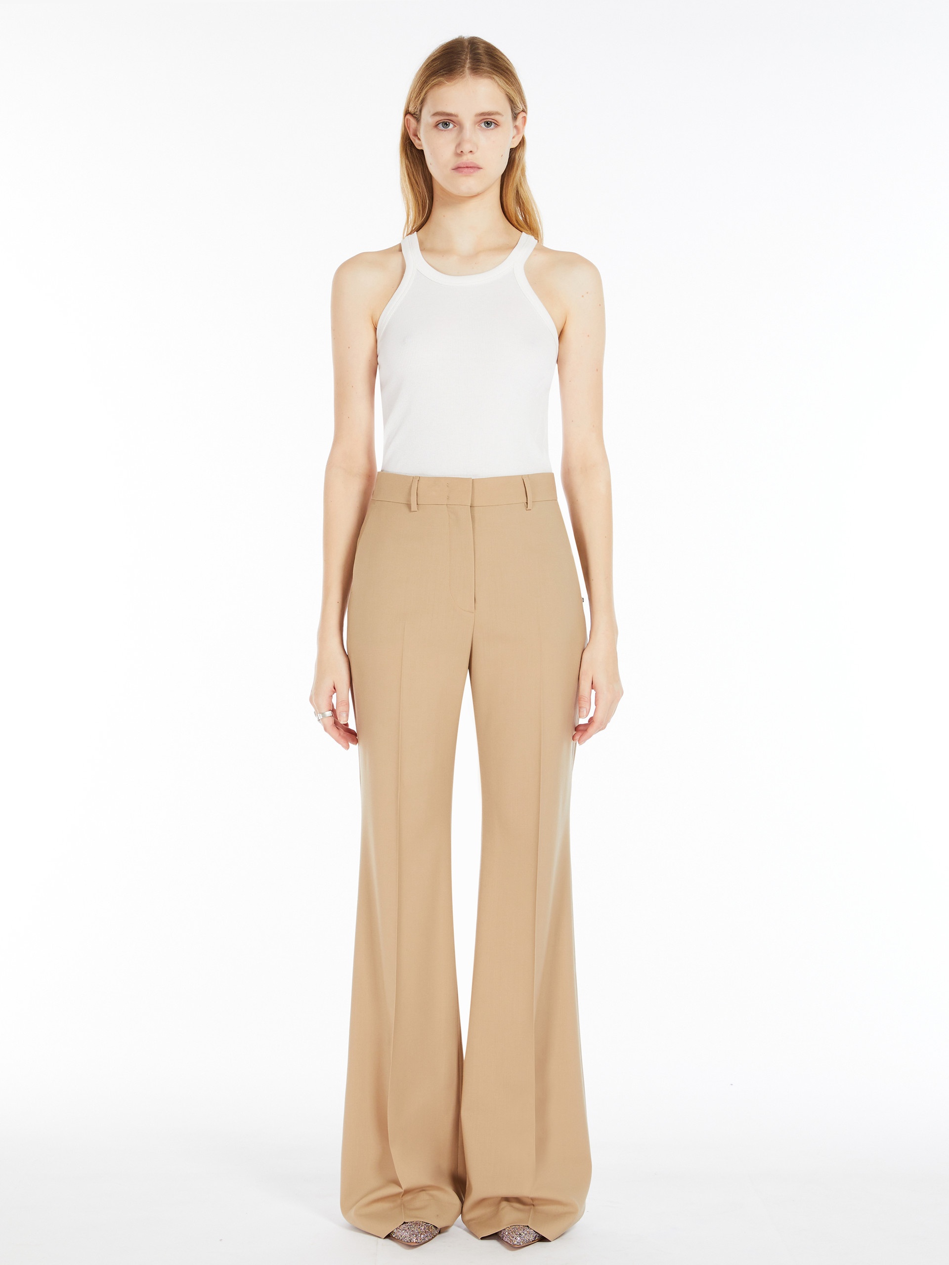 HANGAR Flared stretch wool trousers - 2