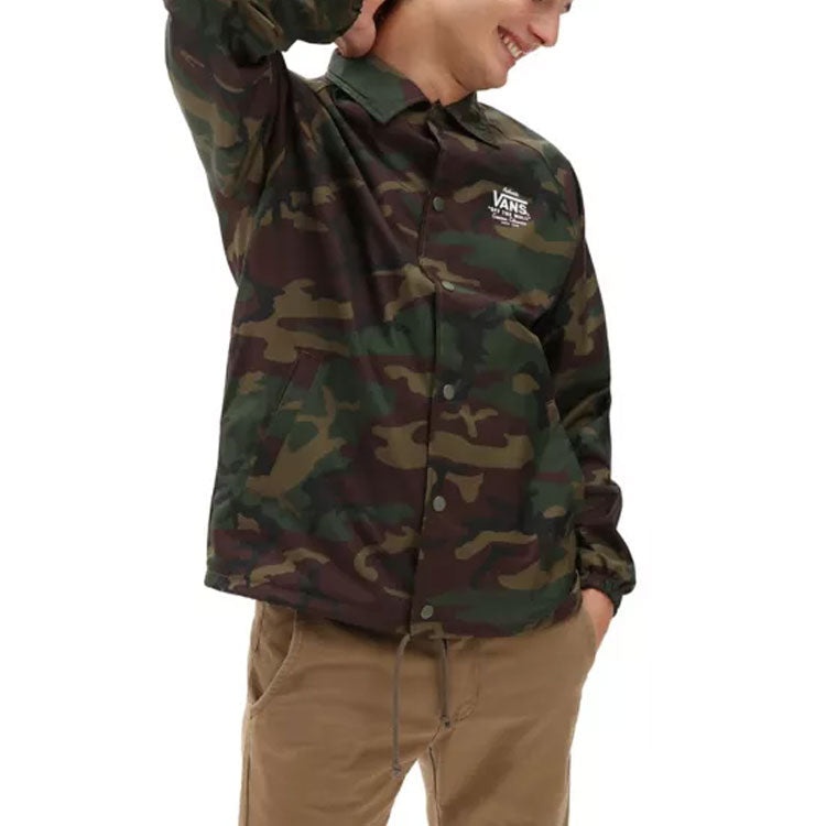 Men's Vans Logo Printing lapel Windproof Jacket Camouflage VN0002MUCMA - 2