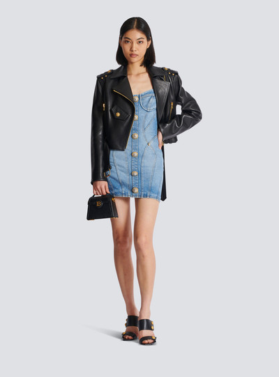 Balmain Buttoned short denim dress outlook