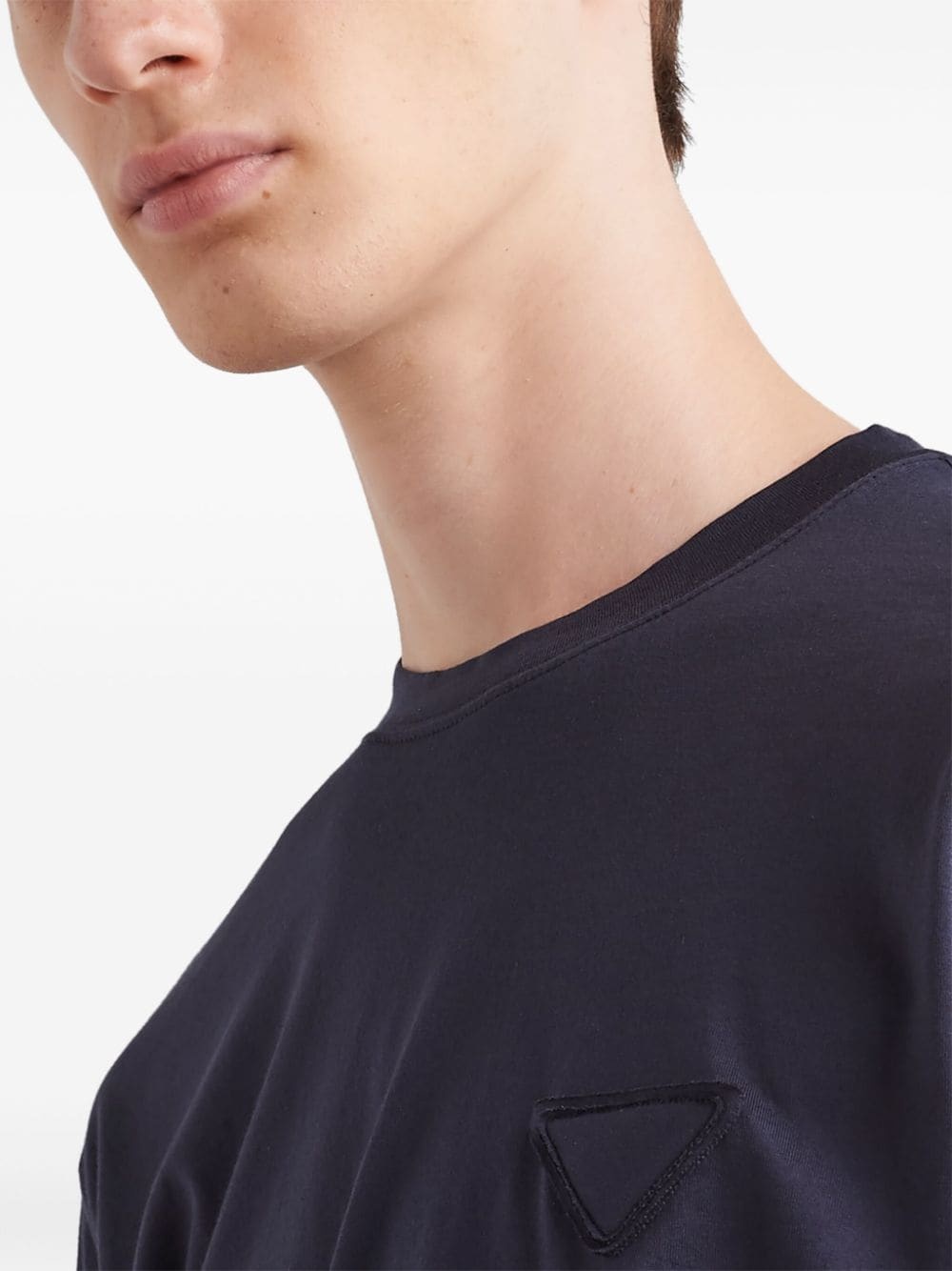 logo-patch cotton T-shirt - 4