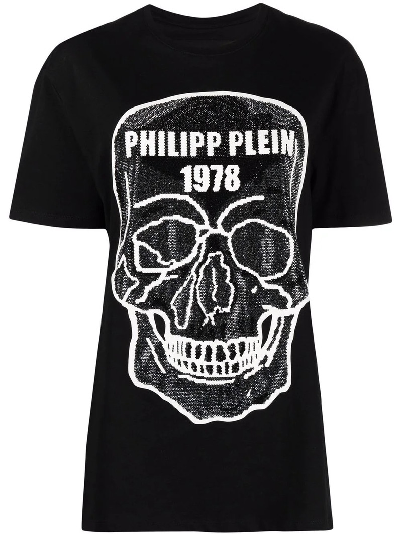 skull-embellished round-neck T-shirt 1