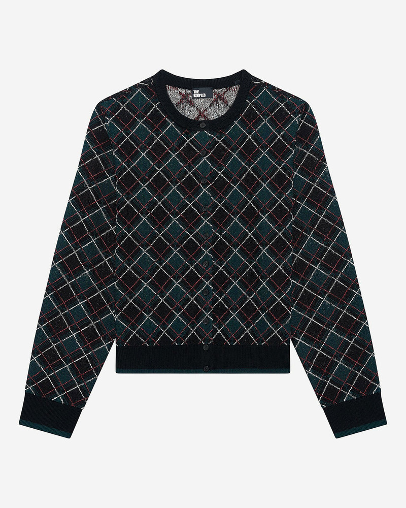 BLACK CHECK CARDIGAN 1
