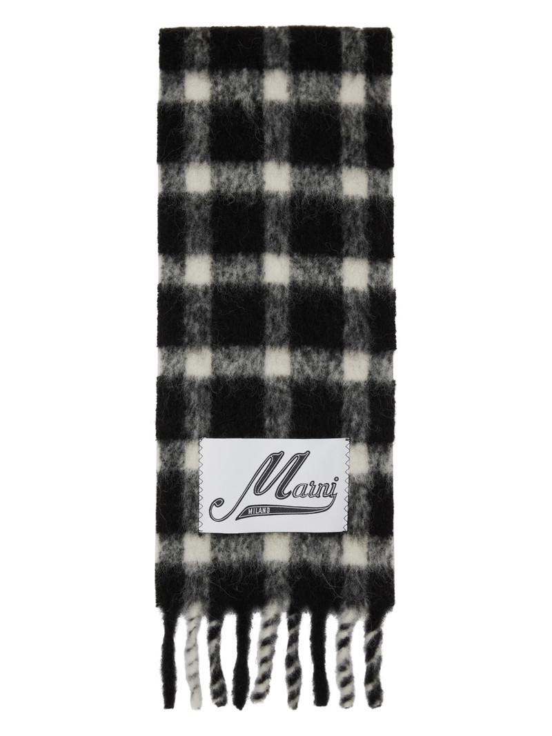 Black & White Check Scarf 1