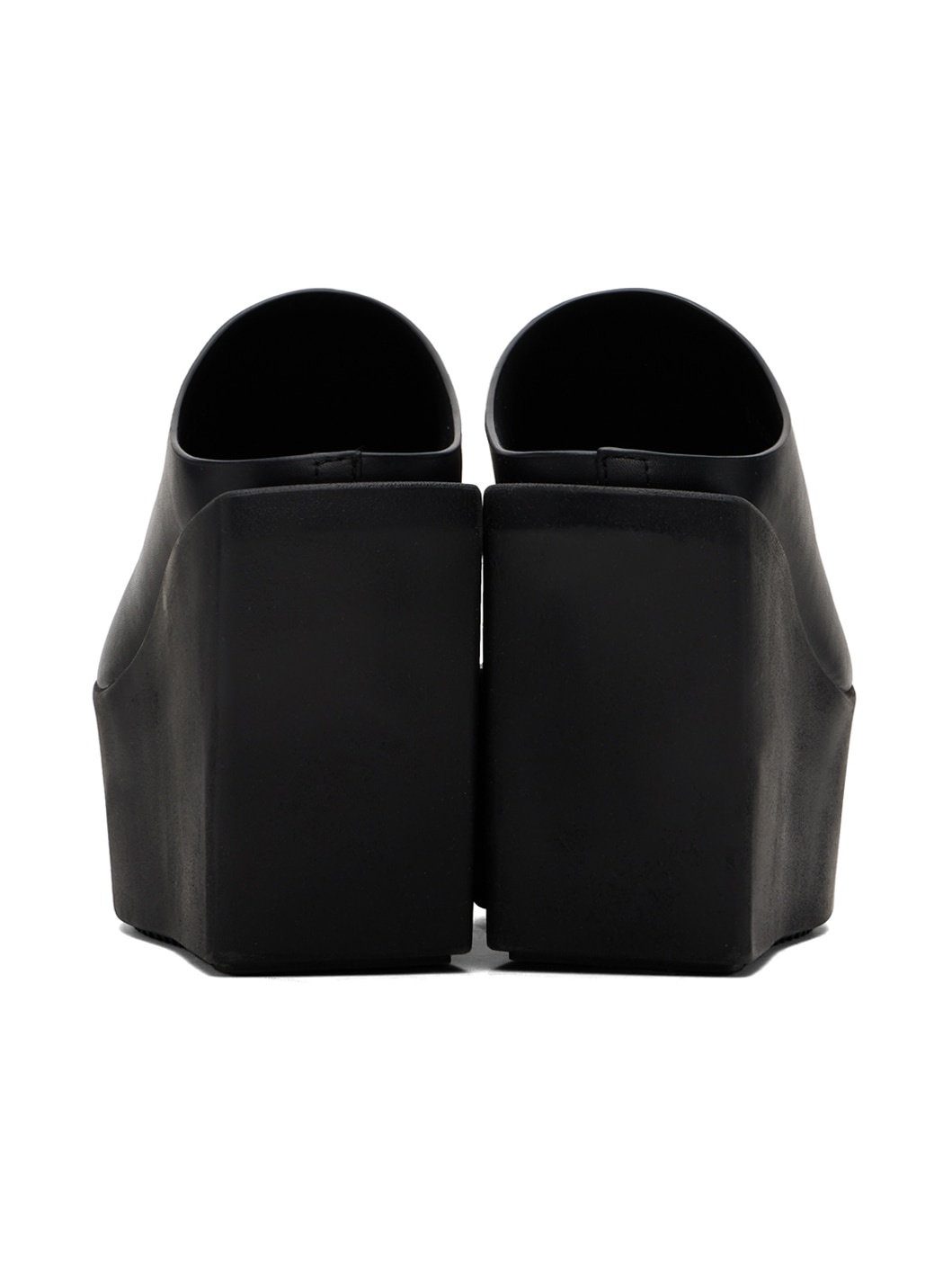 Black Sliver Platform Mules - 2