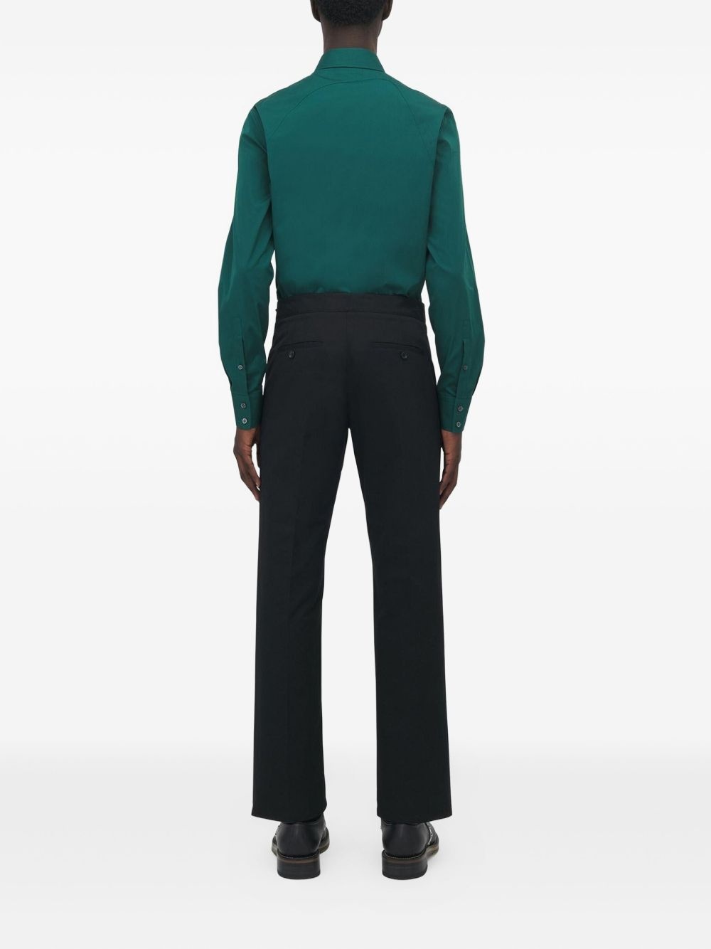 buckle-fastening trousers - 3