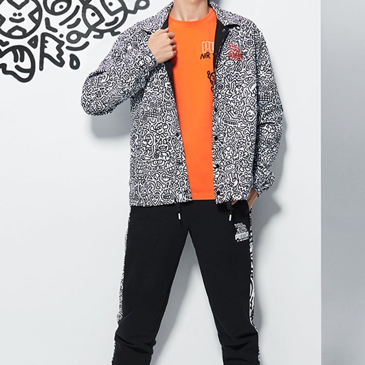 PUMA x Mr Doodle Pants 'Black White' 59865051 - 4