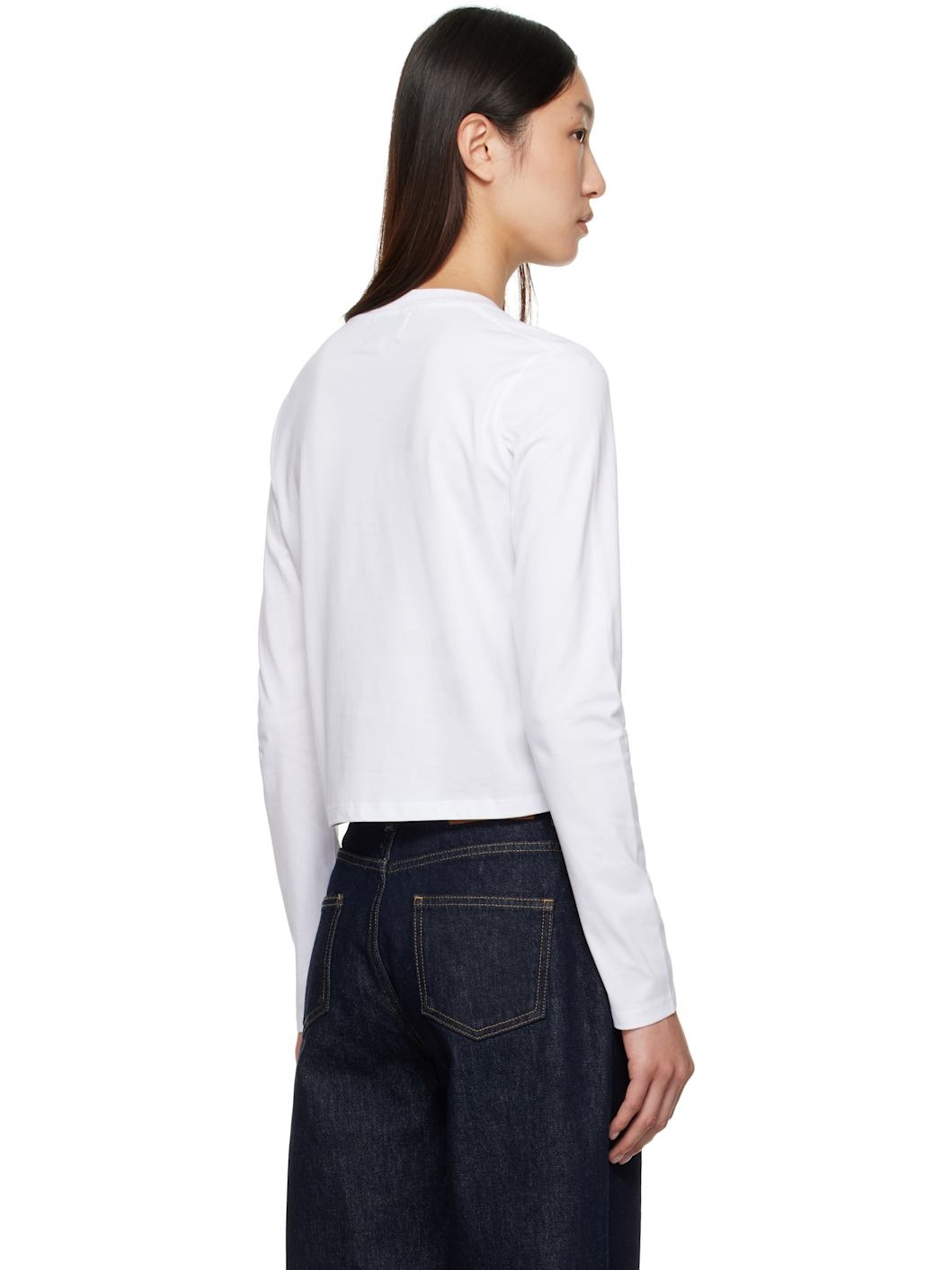 White Masal Organic Cotton Long-Sleeve T-shirt - 3