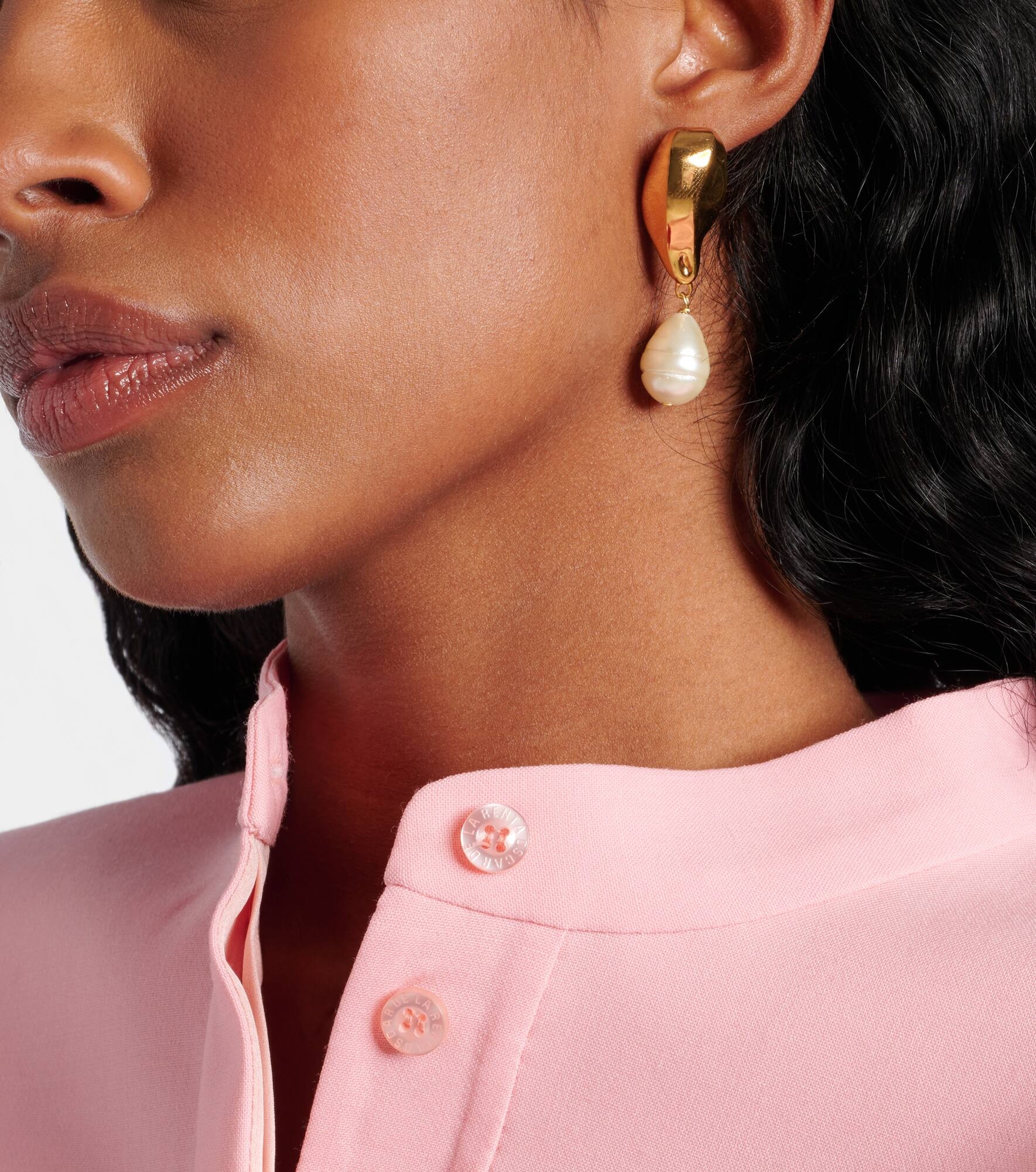 Faux pearl drop earrings - 3