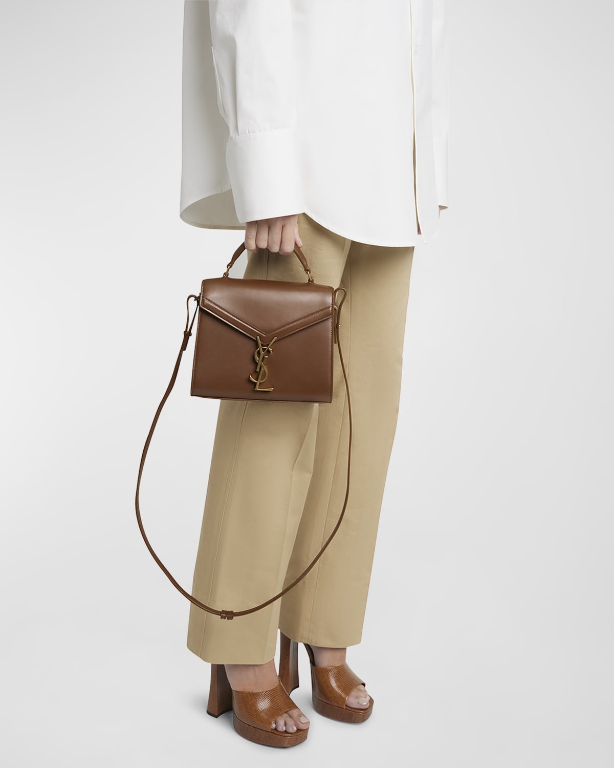Cassandre Mini Monogram YSL Box Calf Top-Handle Bag - 3