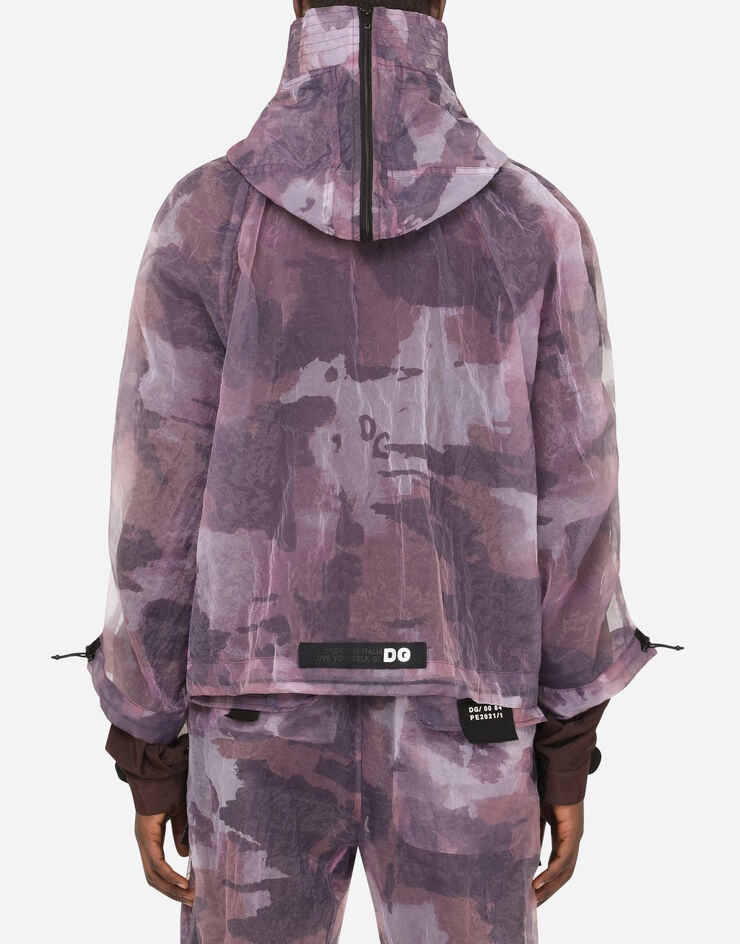 Camouflage-print organza jacket with DG logo - 2