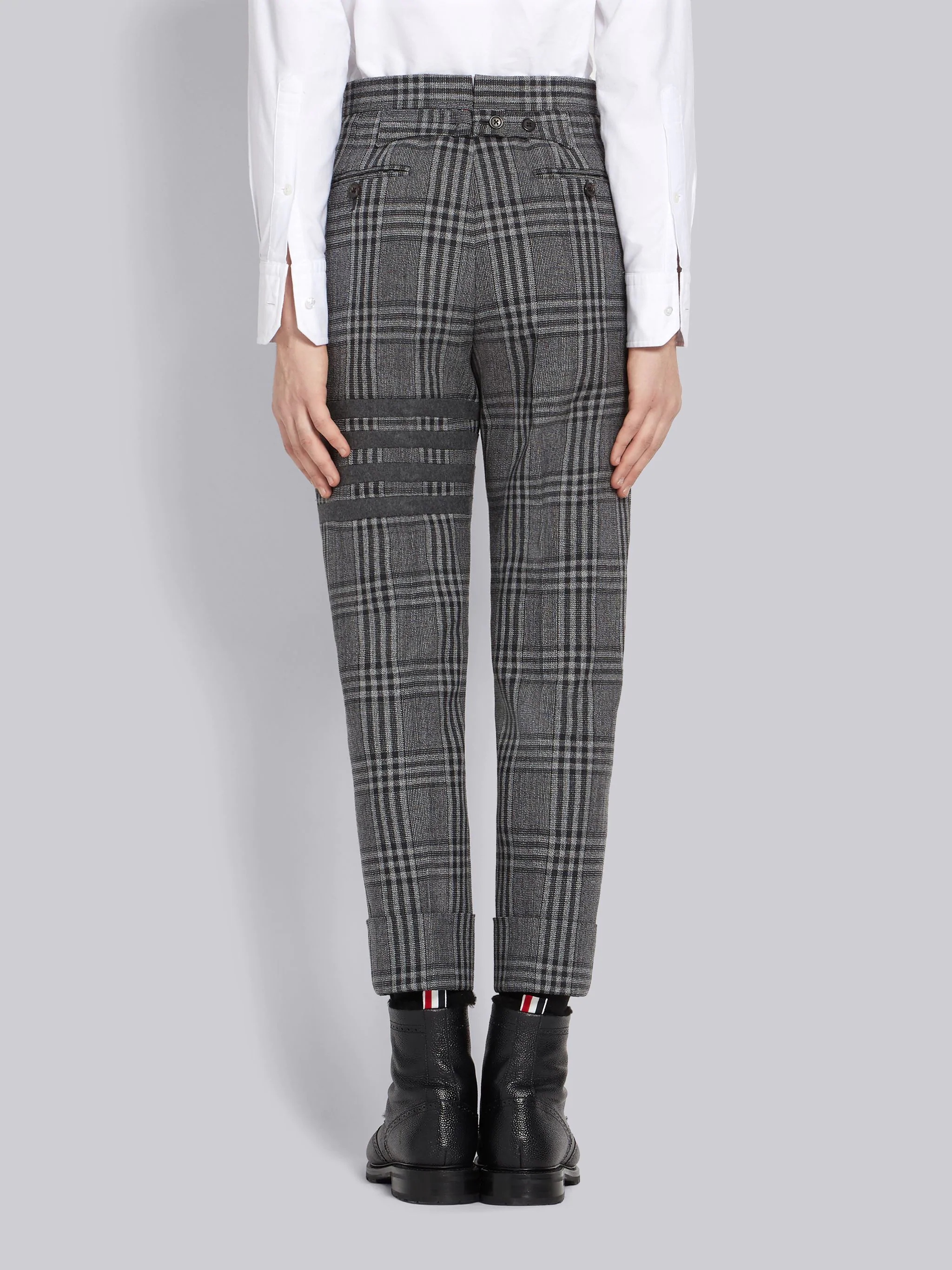 4-bar checkered trousers - 3